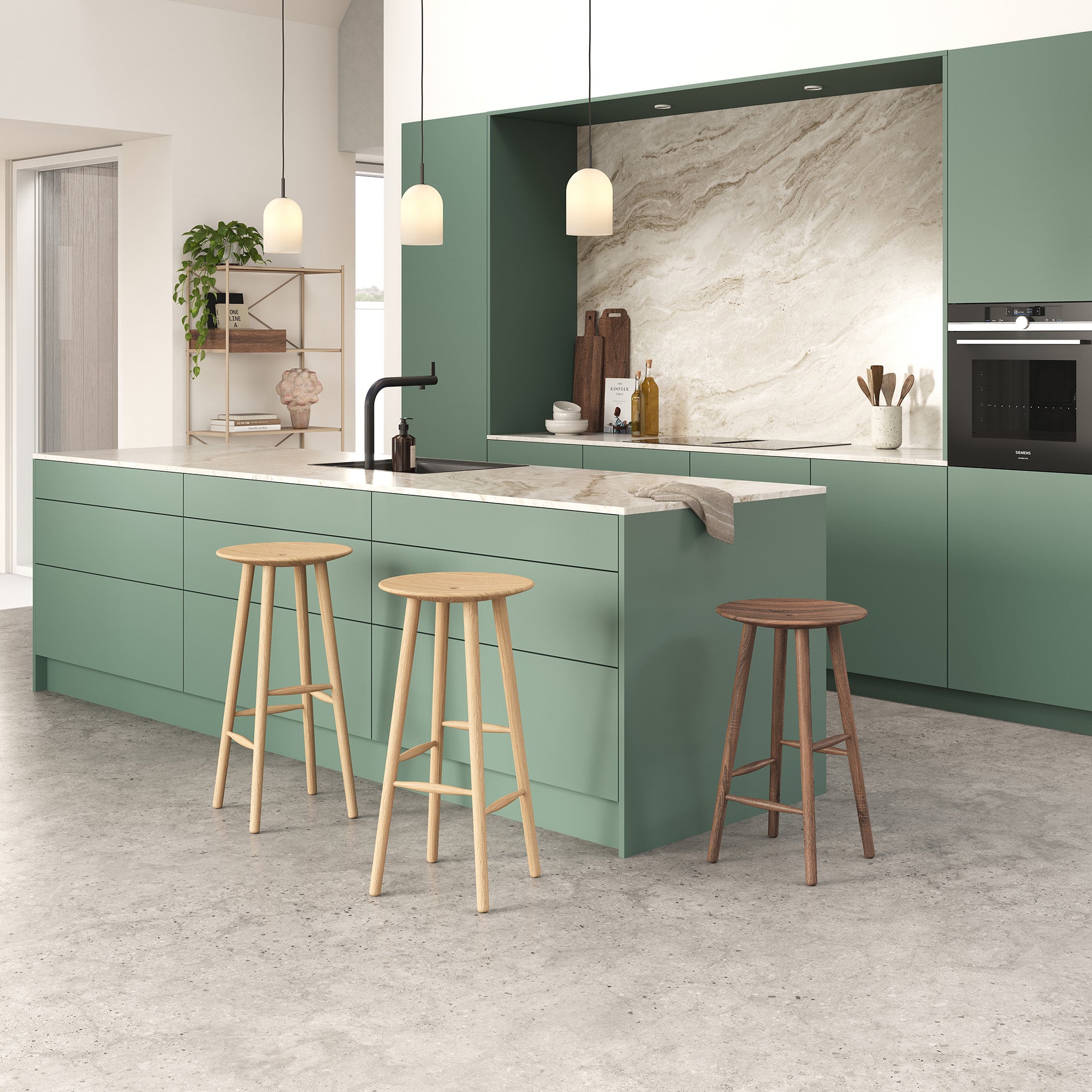 DI VOLO barstool 75cm - dark oak