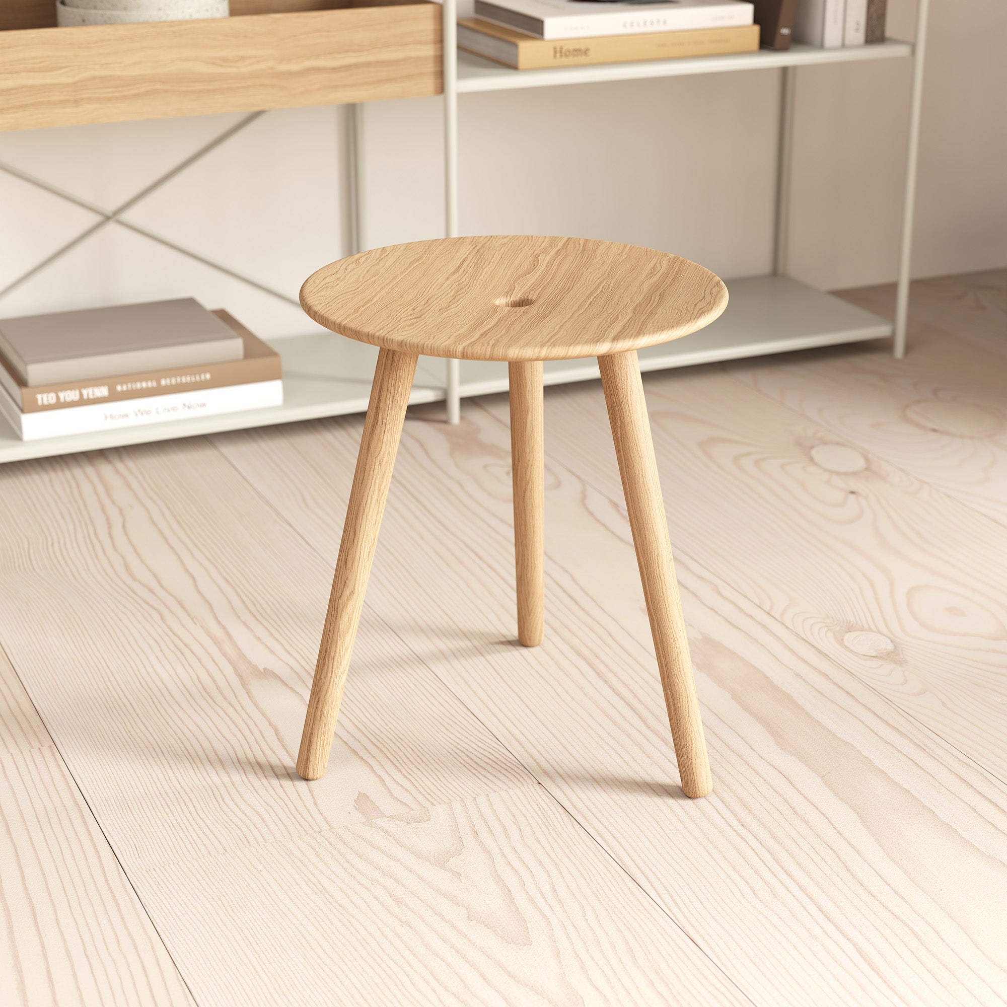 DI VOLO stool 45 cm - natural oak