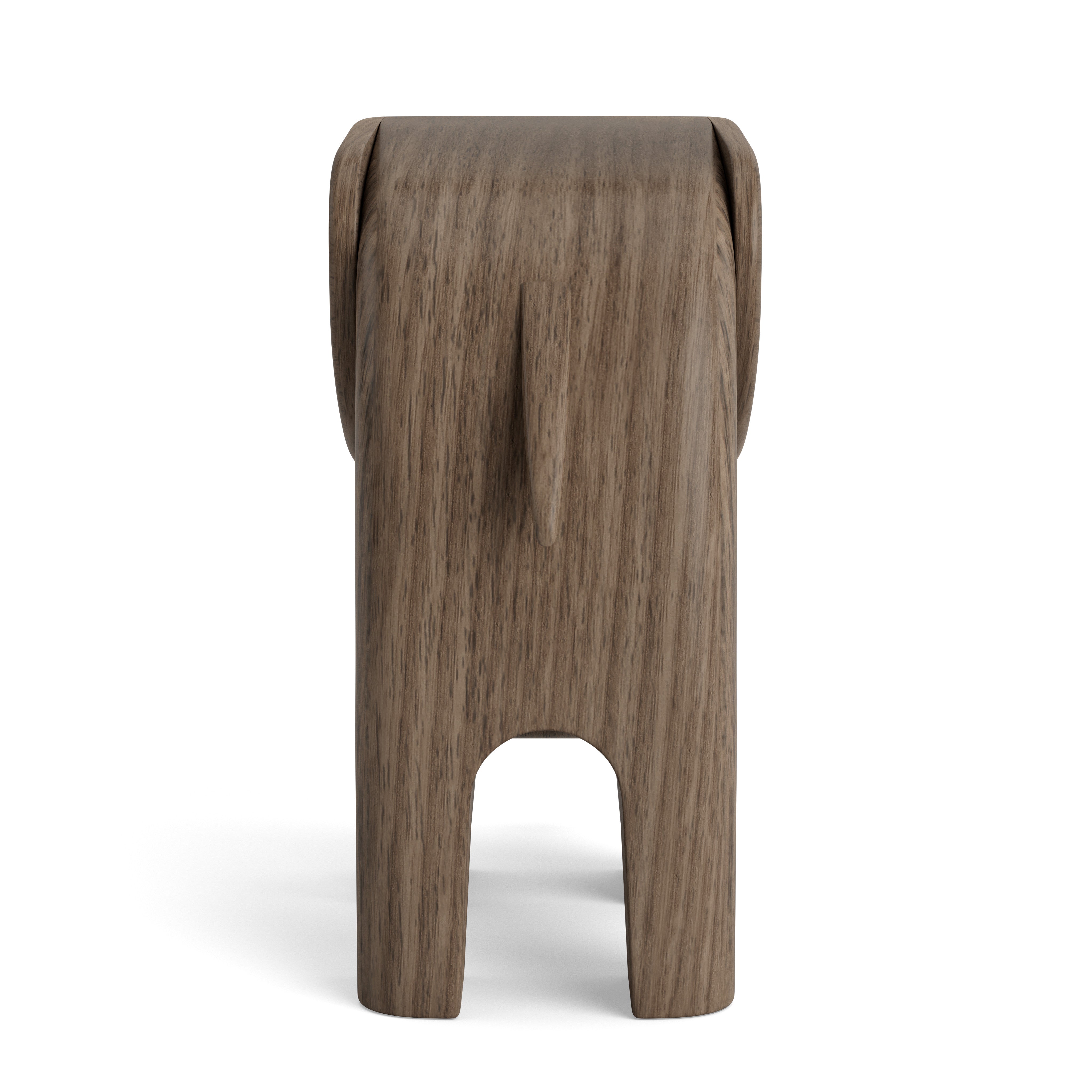 ELEFANT i røgbejdset asketræ