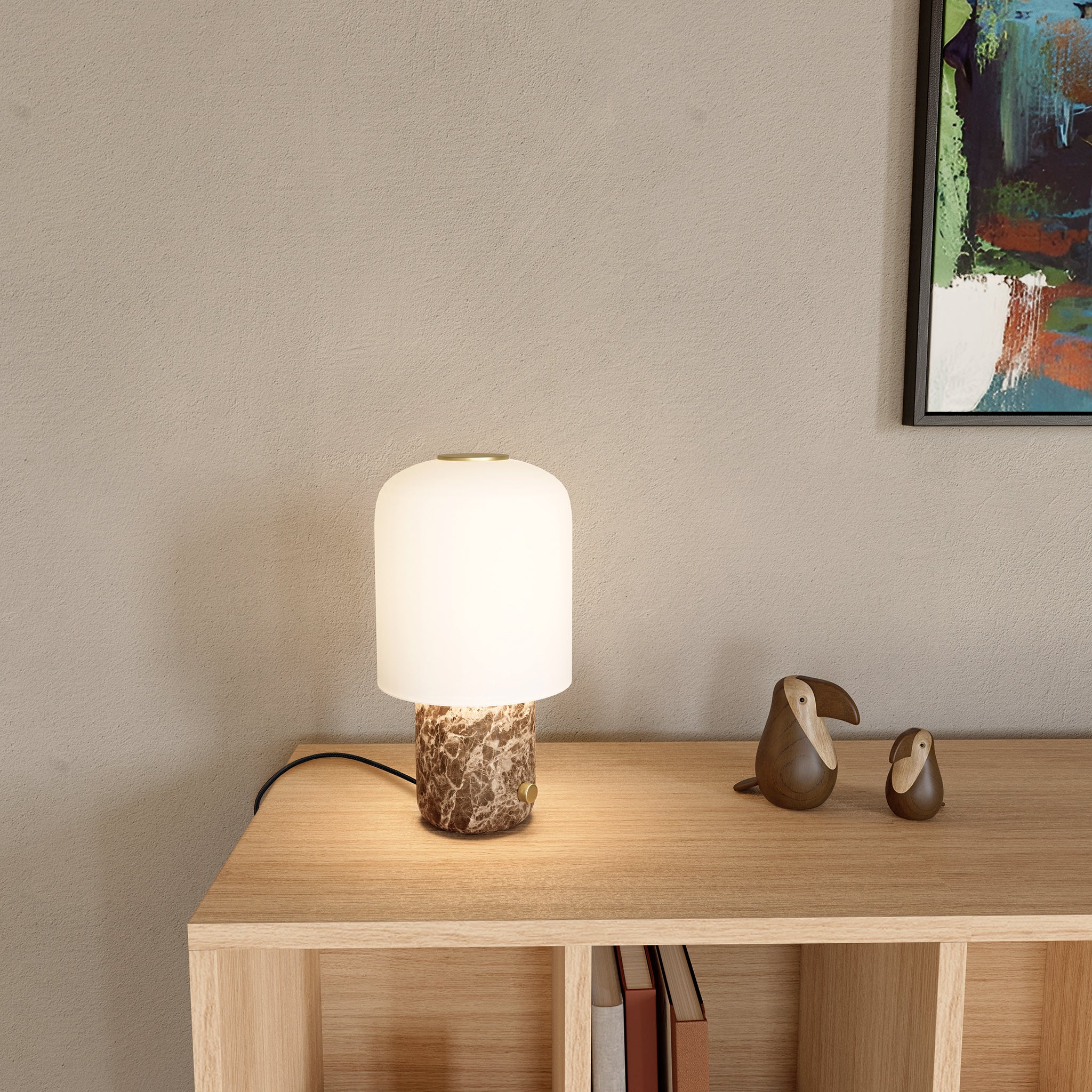 TOKYO table lamp - brown marble