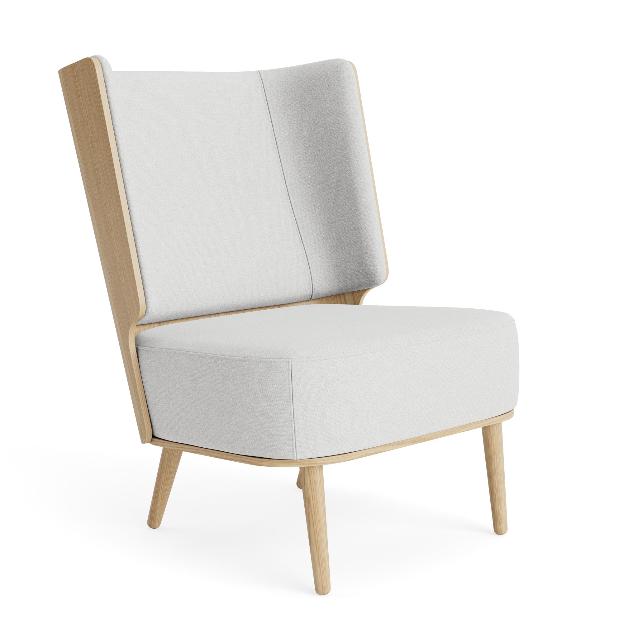SERENA lounge chair - natural oak/silver grey