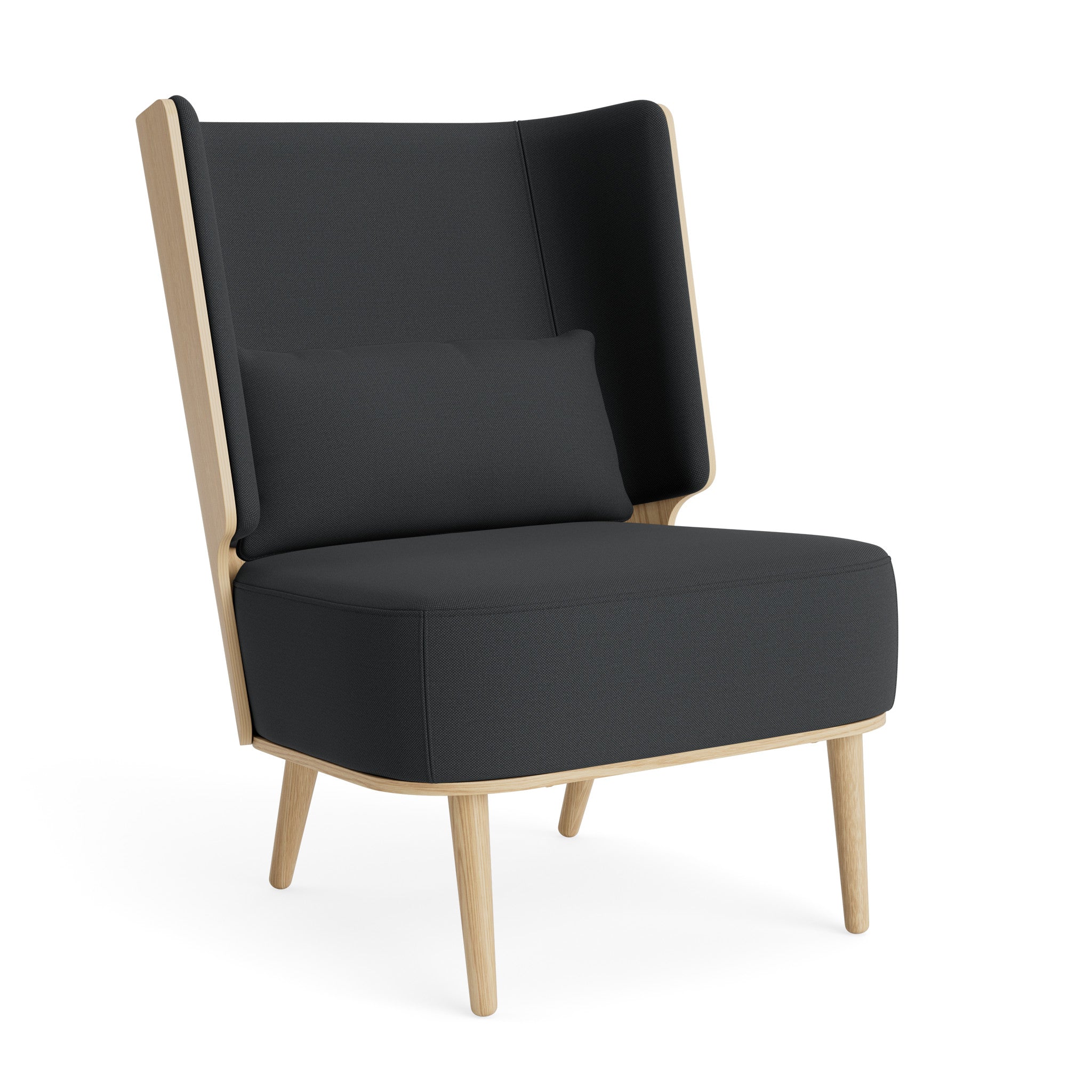 SERENA lounge chair - natural oak/phantom grey