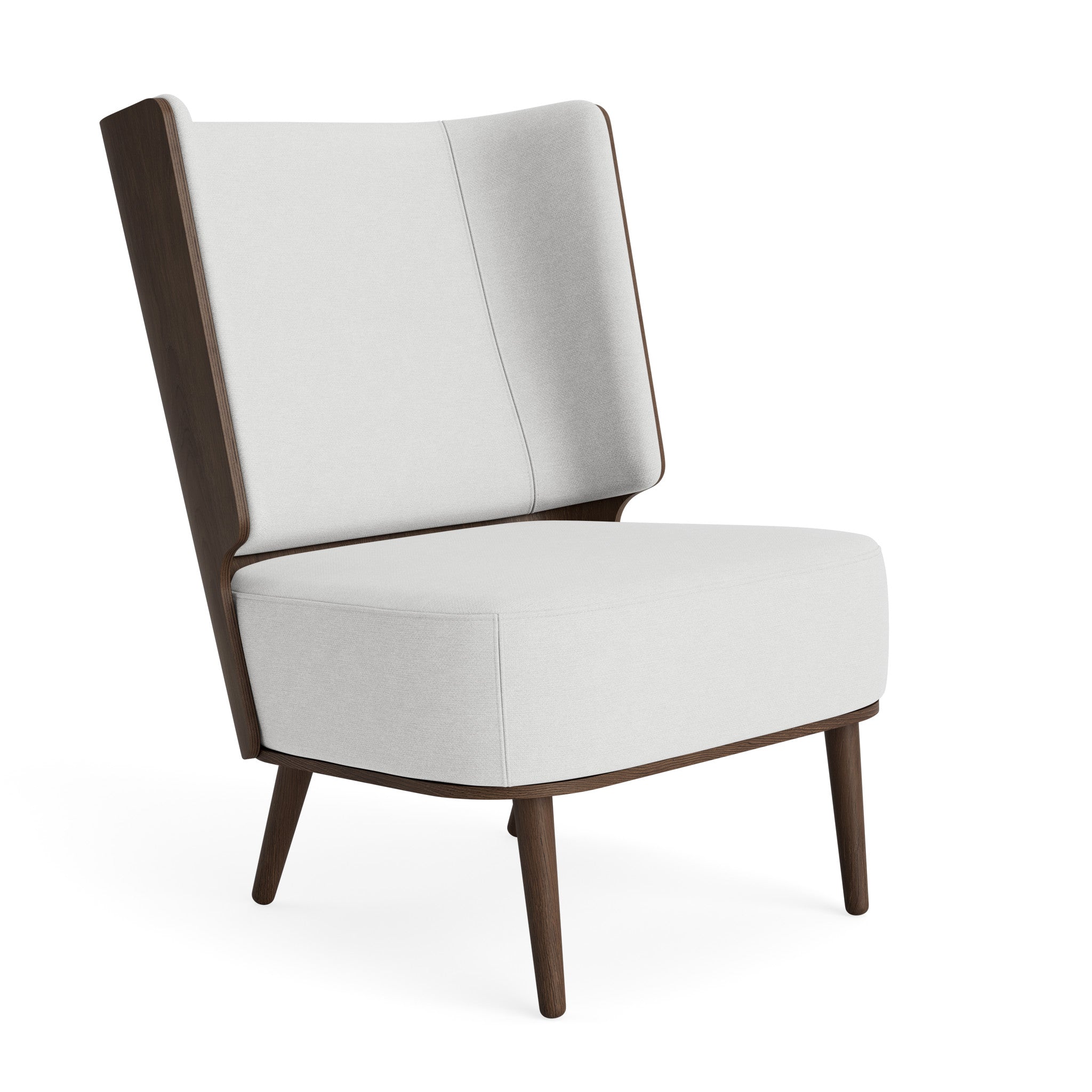 SERENA lounge chair - dark oak/silver grey