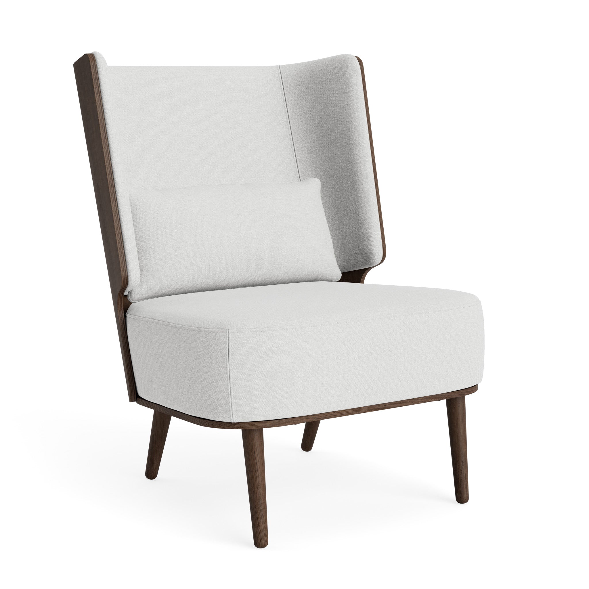 SERENA lounge chair - dark oak/silver grey