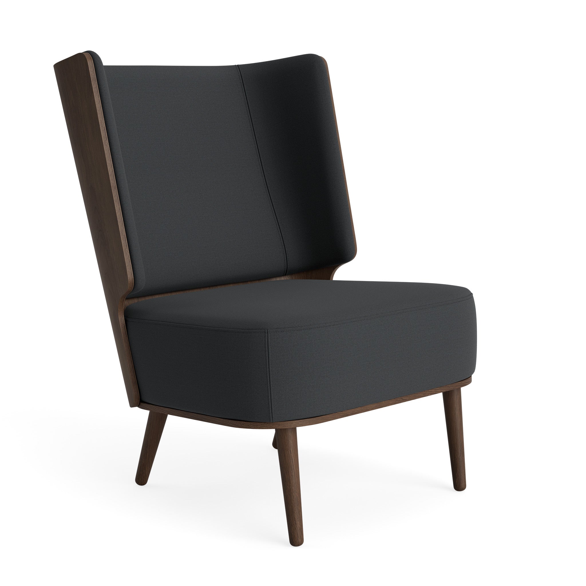 SERENA lounge chair - dark oak/phantom grey