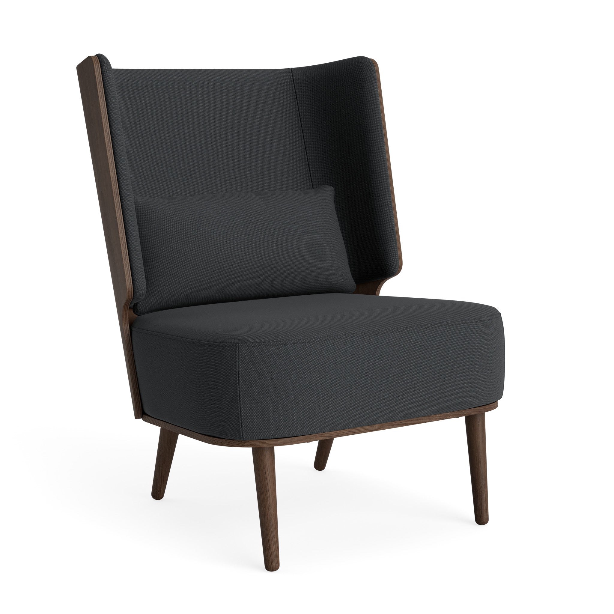 SERENA lounge chair - dark oak/phantom grey