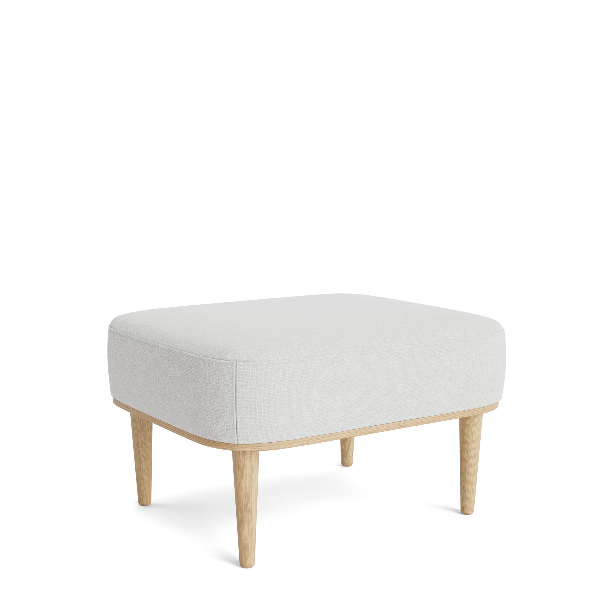 SERENA pouf - natural oak/silver grey