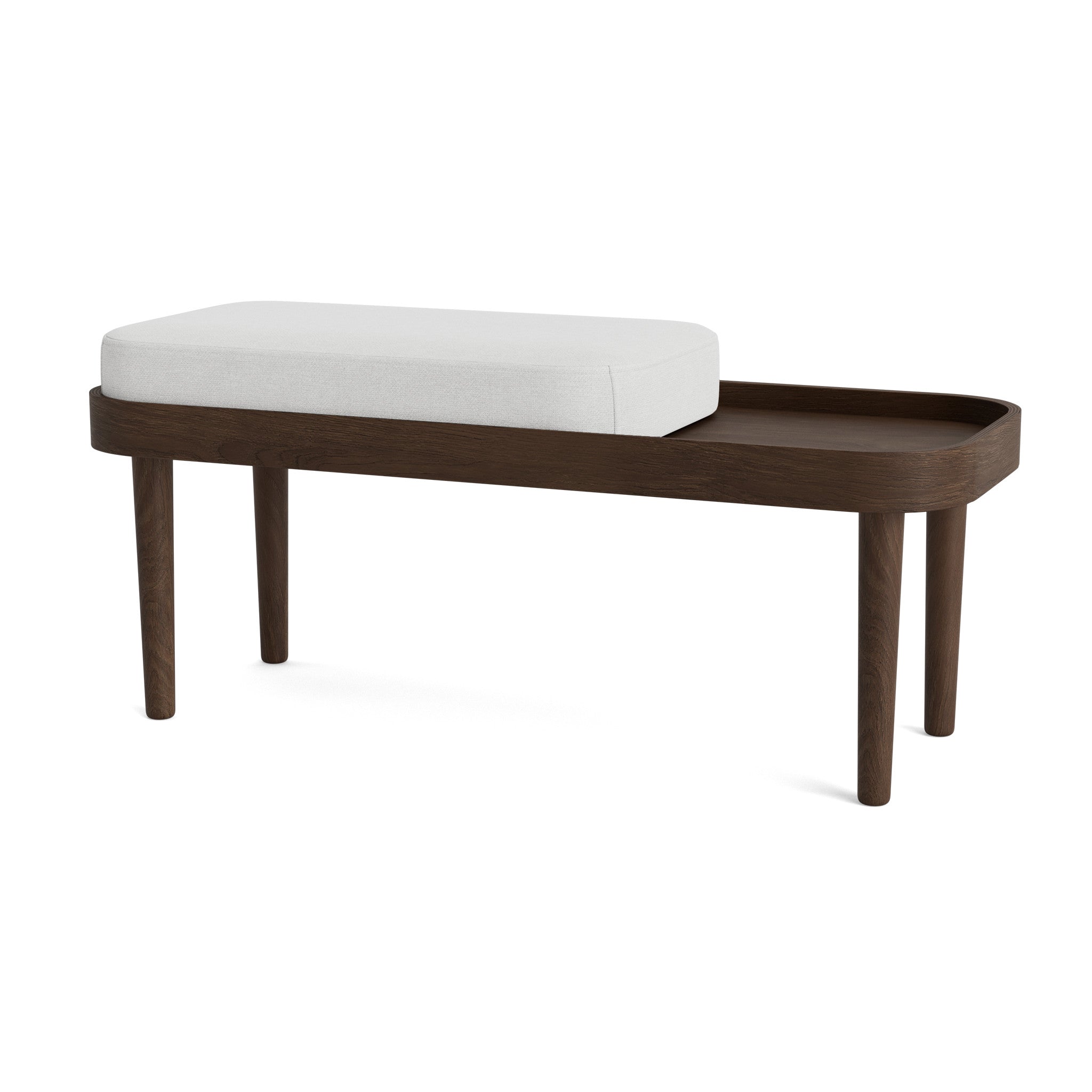 SERENA bench - dark oak/silver grey
