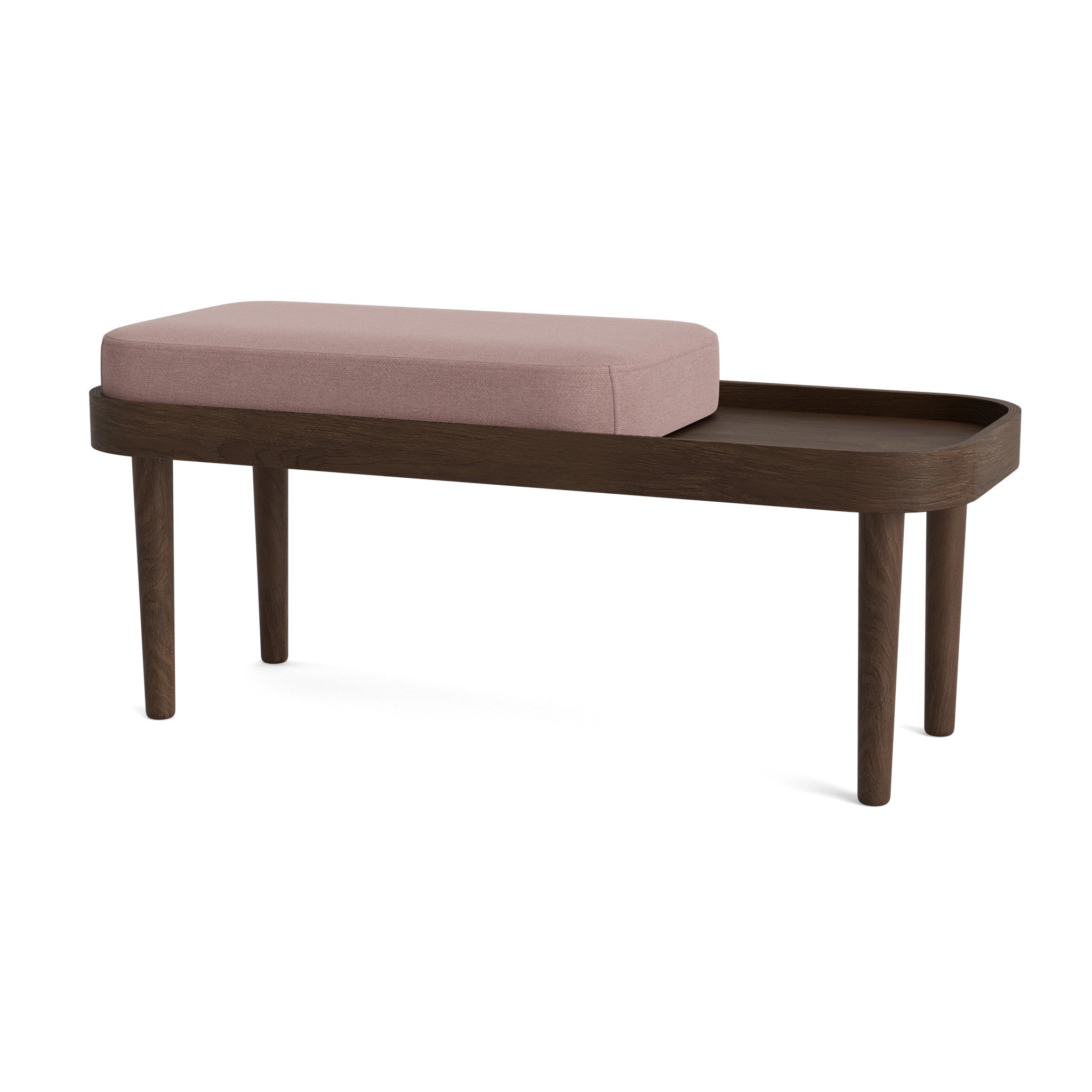 SERENA bench - dark oak/dusty rose