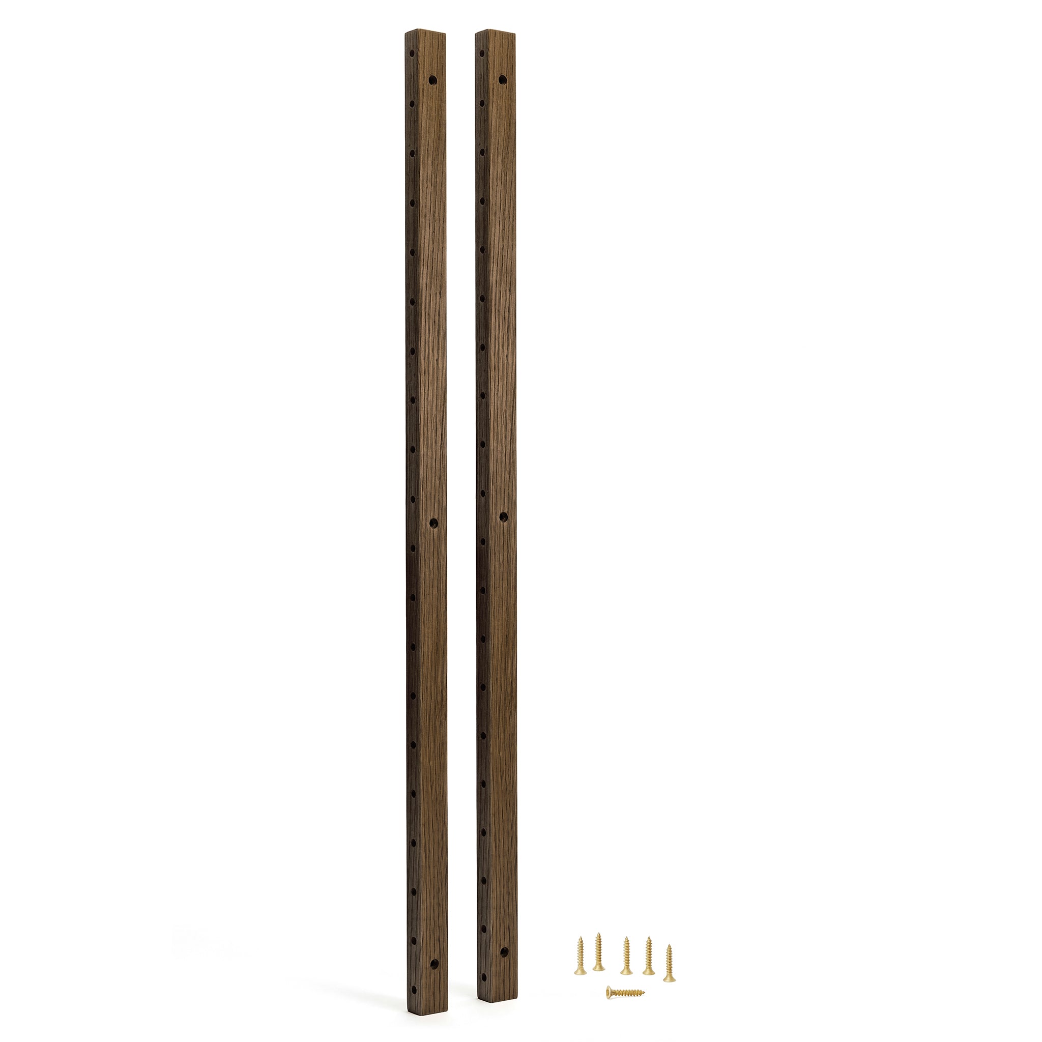 Campata 100cm wall rails - dark oak/brass