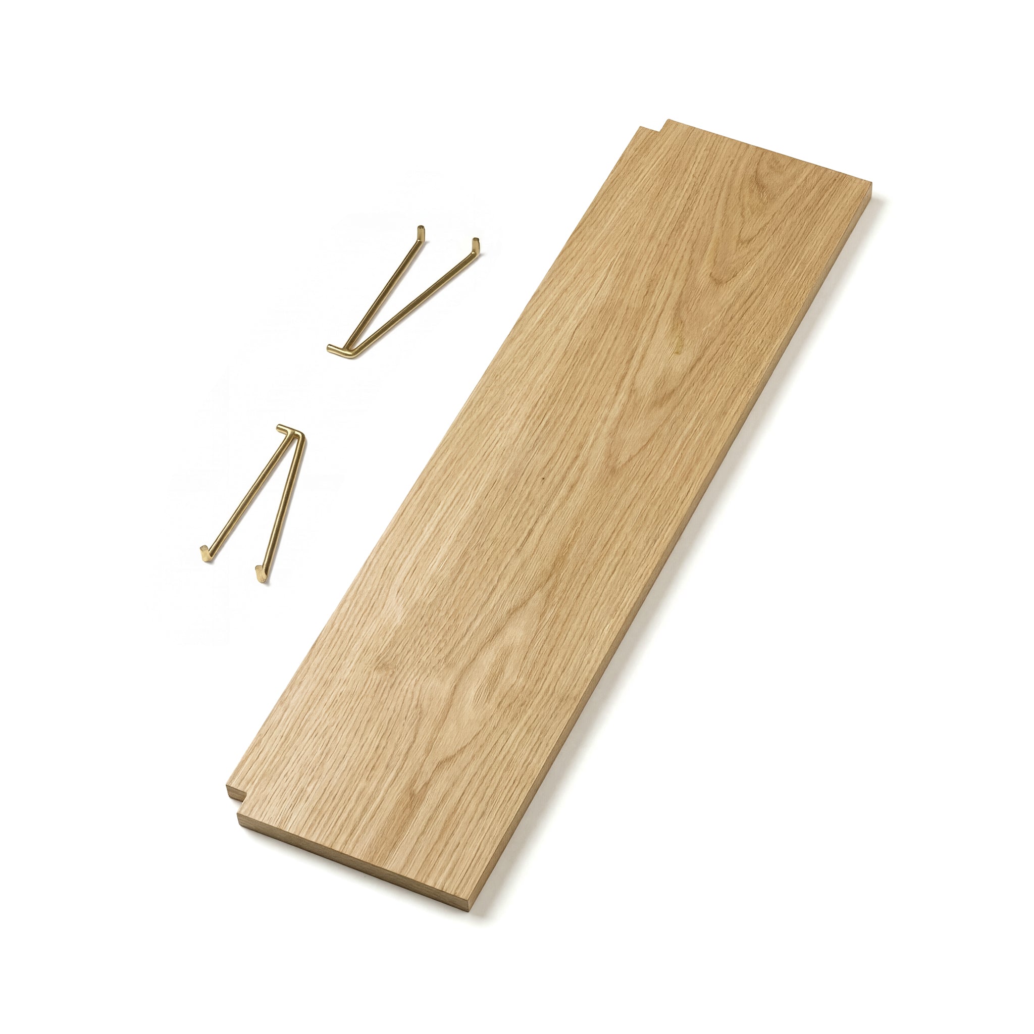 Campata 22cm hylde - eg natur/messing
