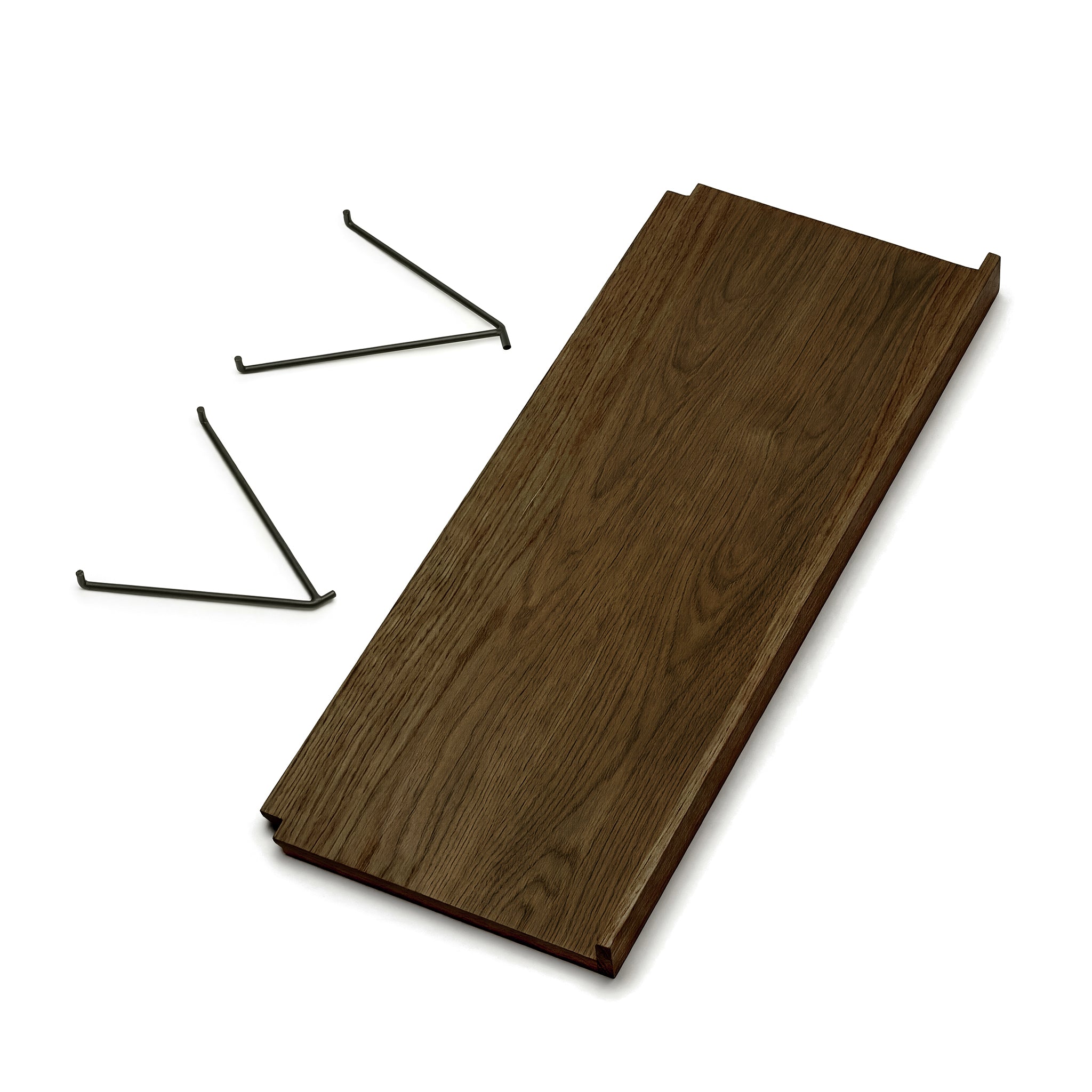Campata magazine shelf - dark oak, black
