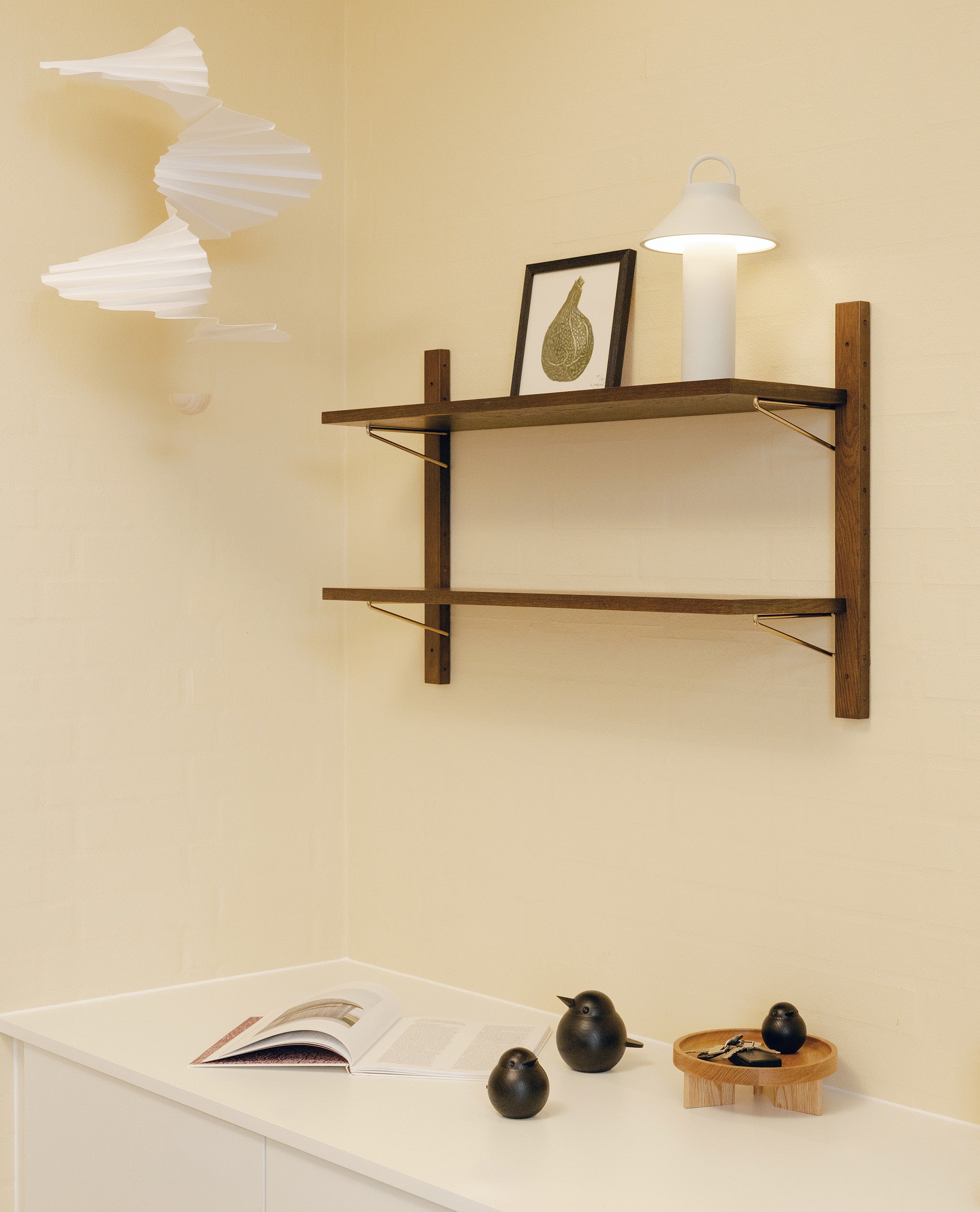 Campata 30cm shelf - dark oak/black