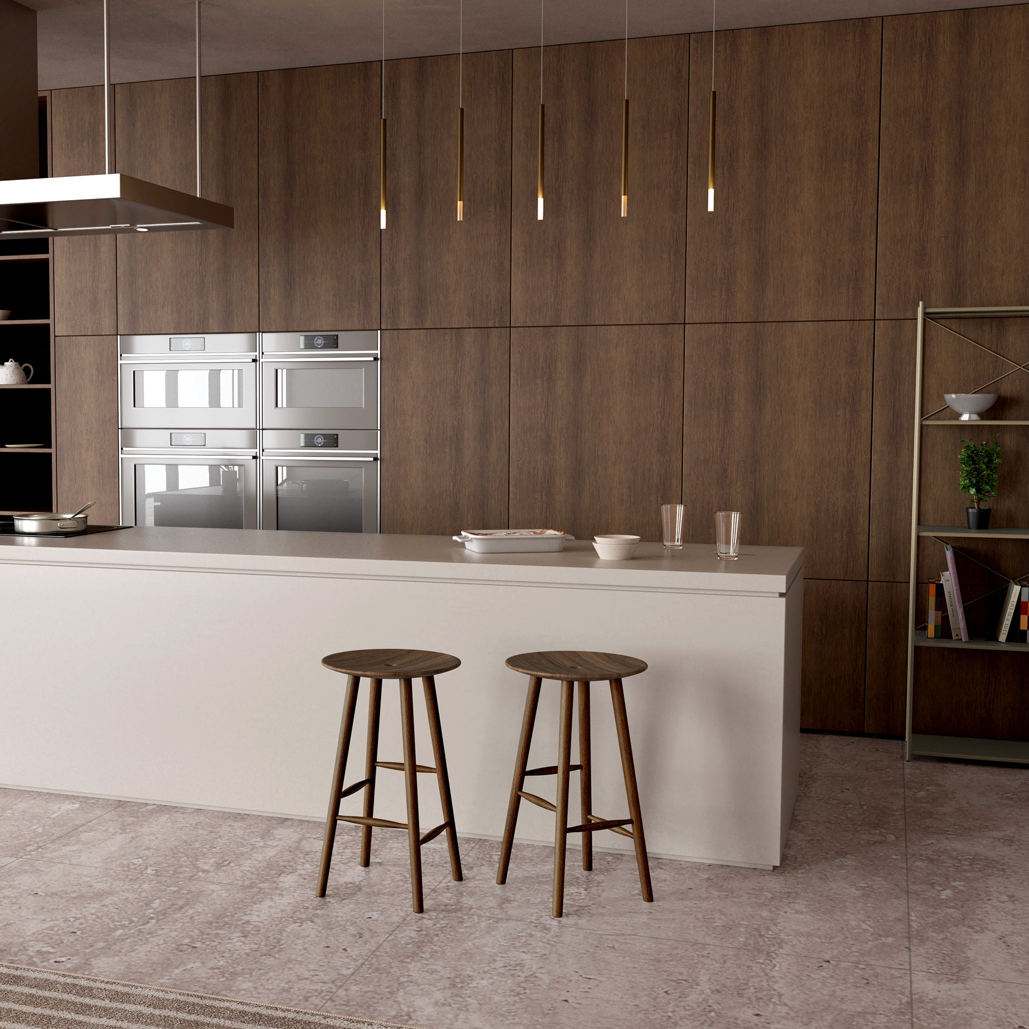 DI VOLO barstool 75cm - dark oak