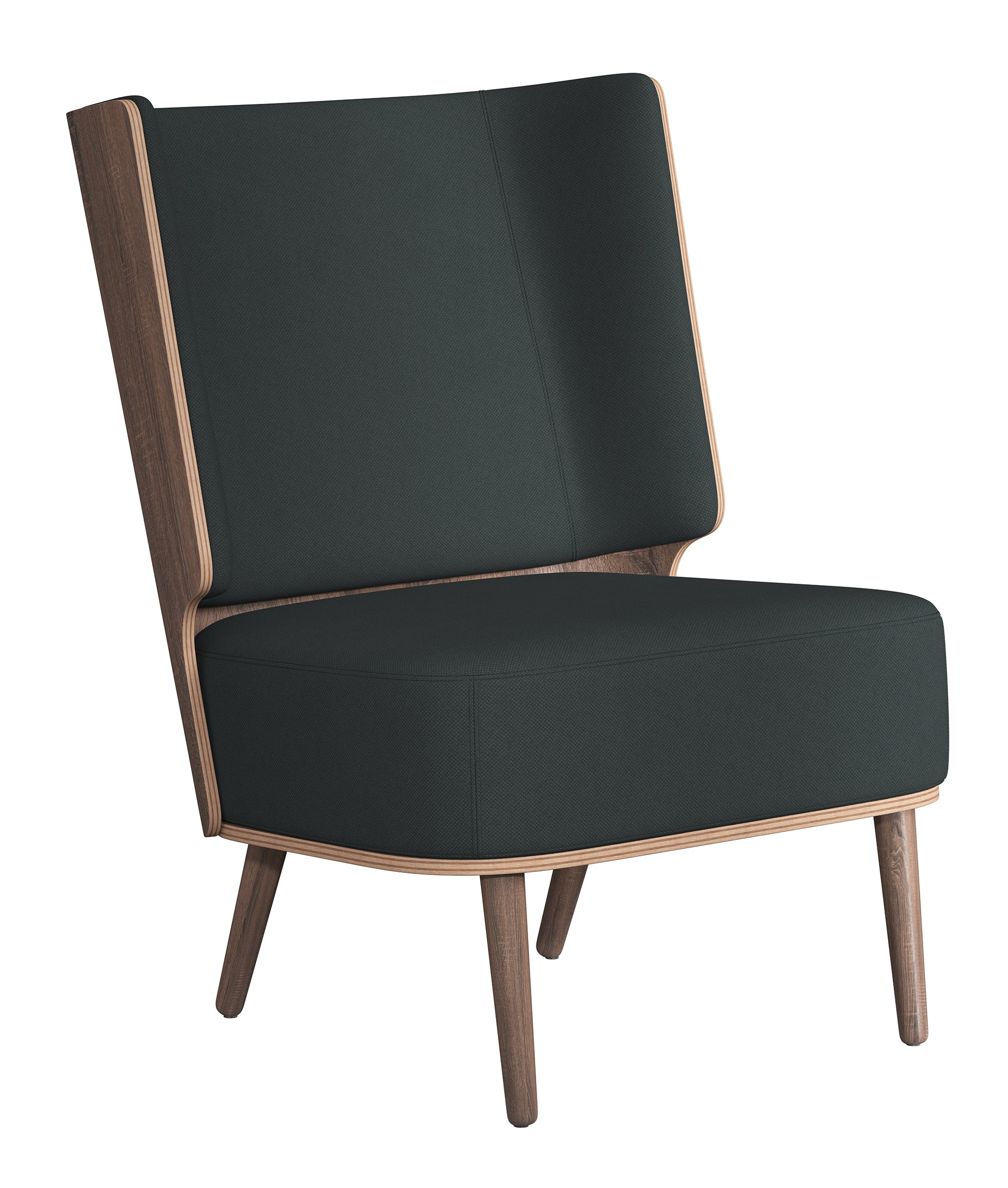 SERENA lounge chair - dark oak/phantom grey