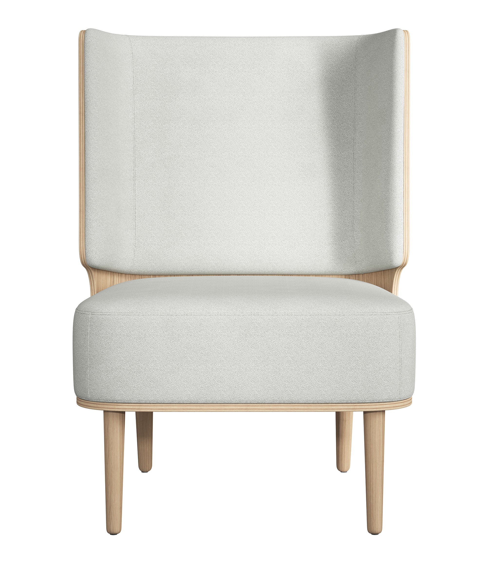 SERENA lounge chair - natural oak/silver grey