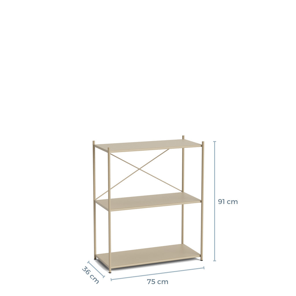 ARTURO reolmodul med 3 hylder - desert sand