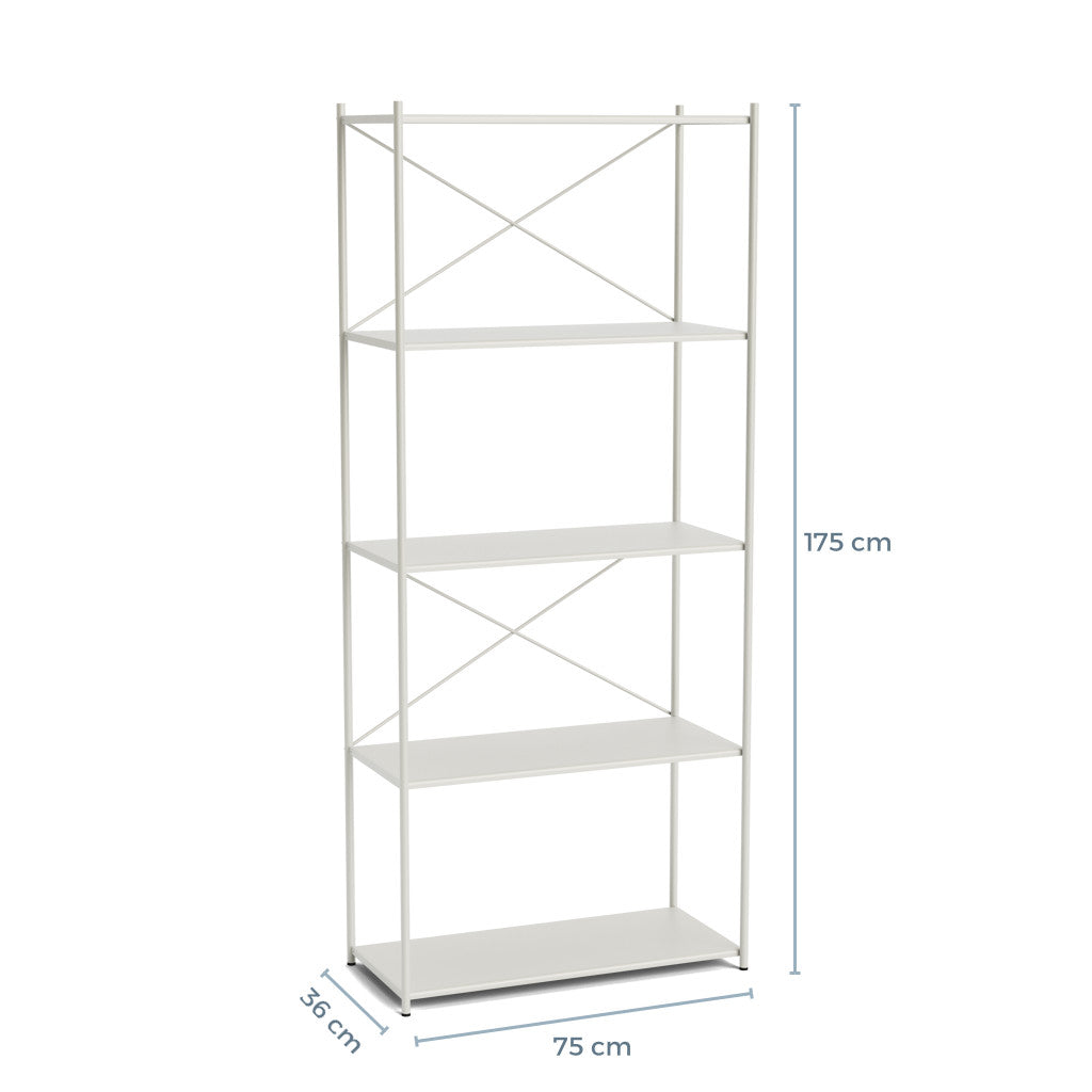 ARTURO reolmodul med 5 hylder - light grey