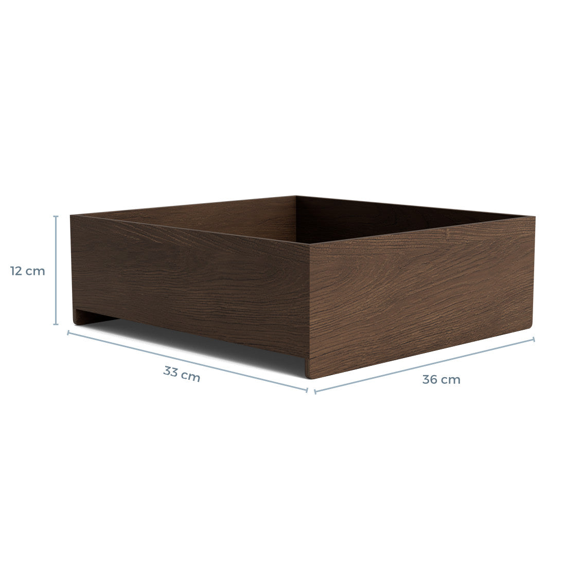 ARTURO shelf box - Dark Oak veneer