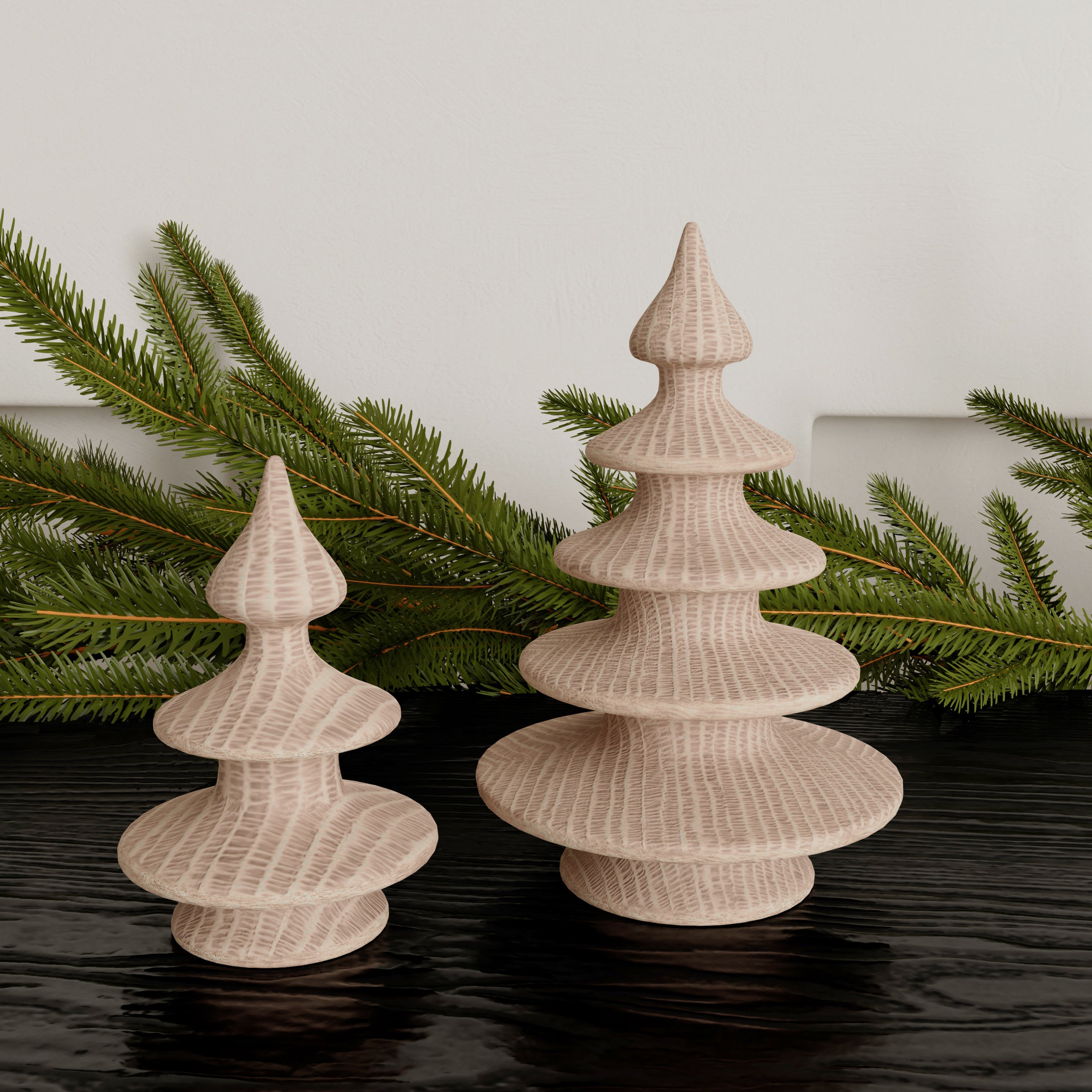 CHRISTMAS TREES set of 2 pcs.