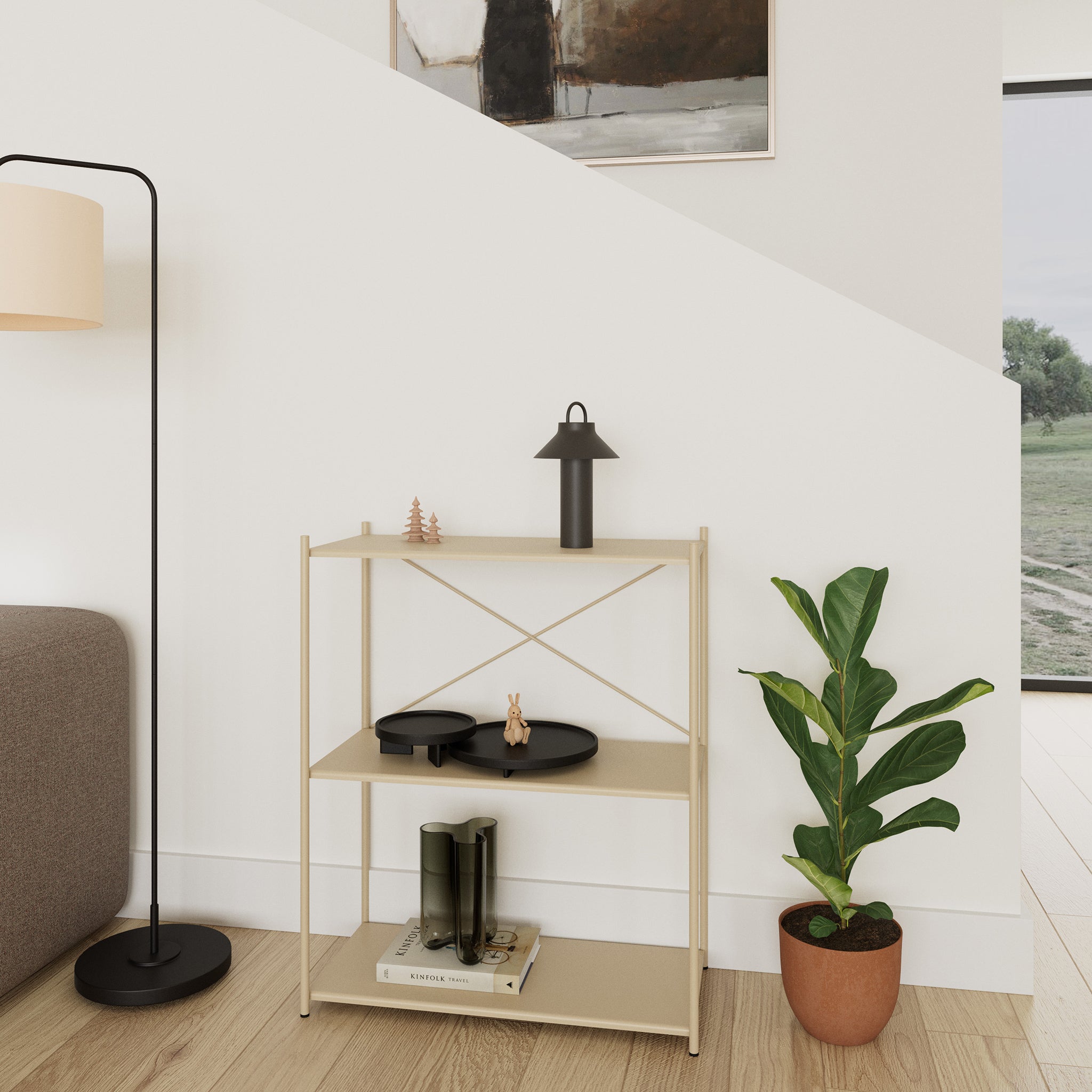 ARTURO tillægsmodul med 3 hylder - desert sand