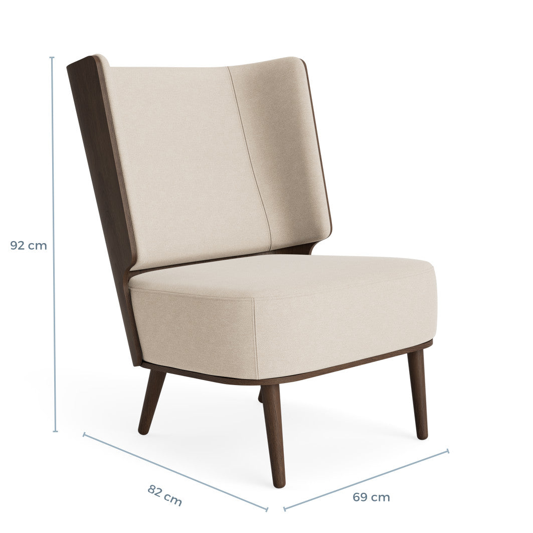SERENA lounge chair - dark oak/sweet vanilla