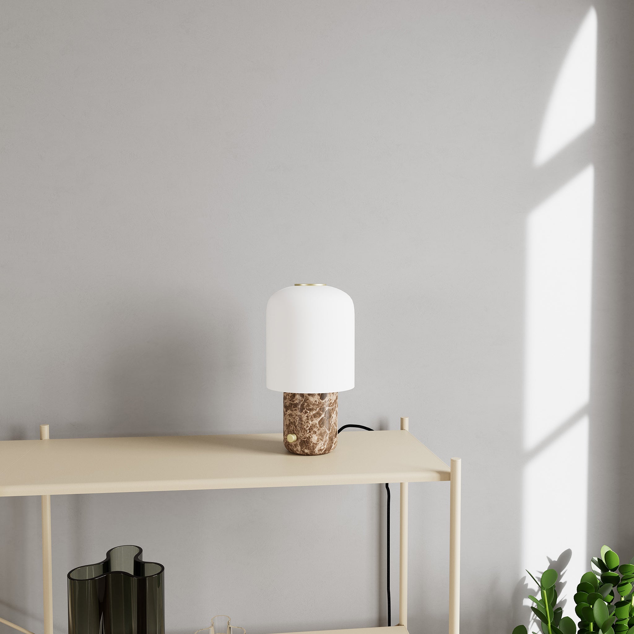TOKYO table lamp - brown marble