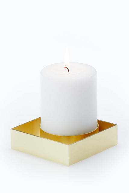 EDGE BLOCK - Brushed brass