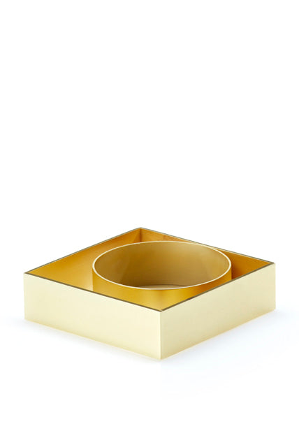 EDGE BLOCK - Brushed brass