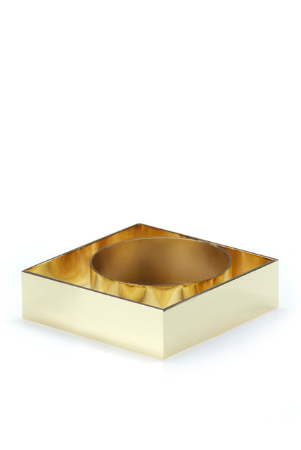 EDGE BLOCK lysestage - Poleret brass