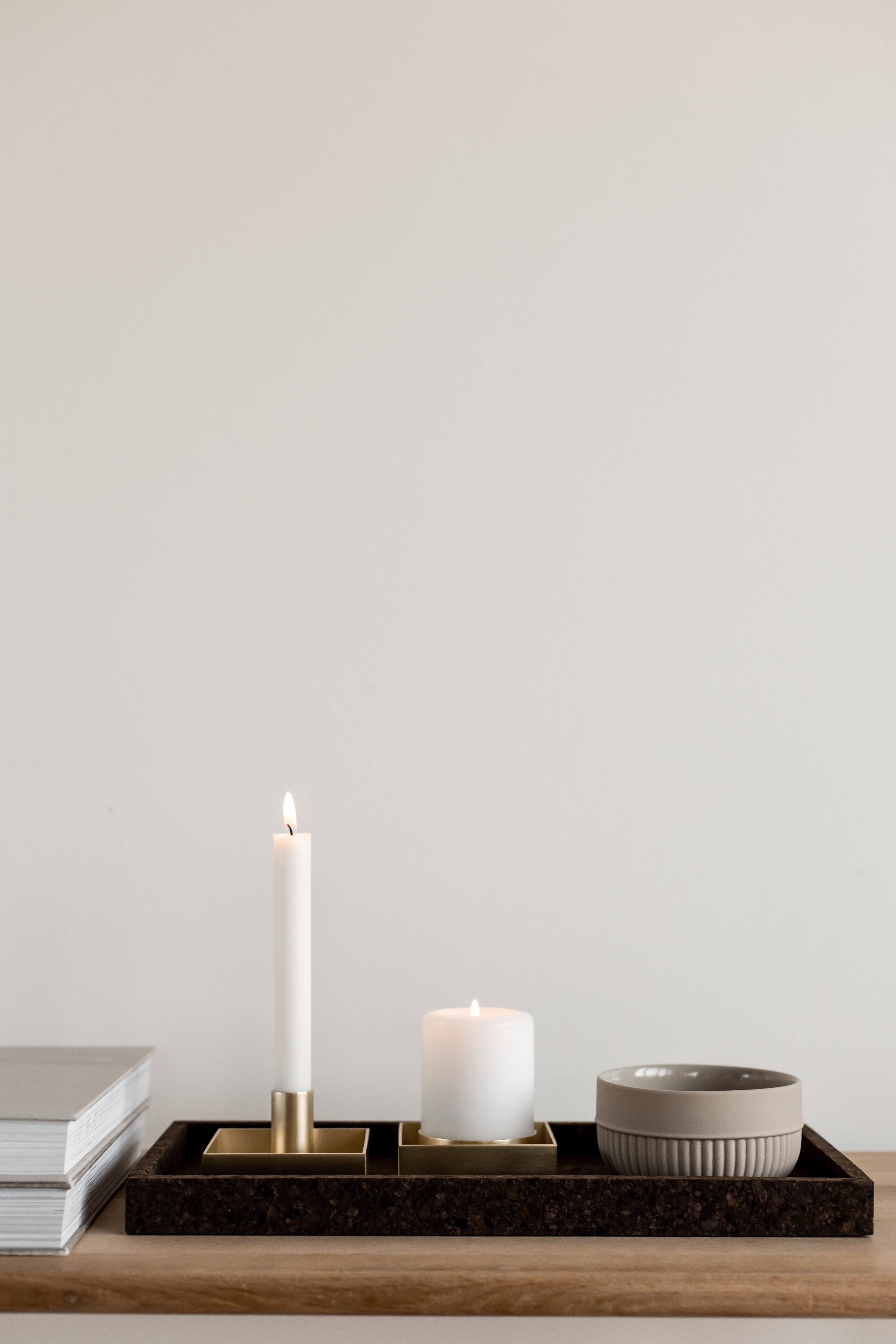 CORK TRAY rectangular - smoked