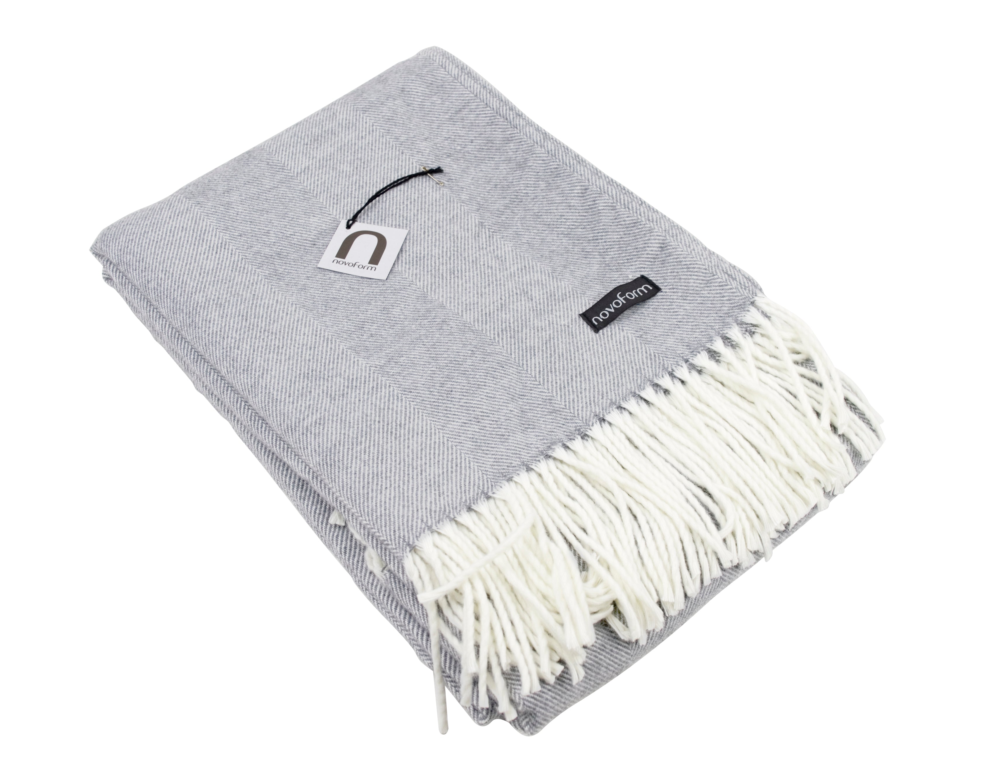 SKAGEN plaid - lysegrå
