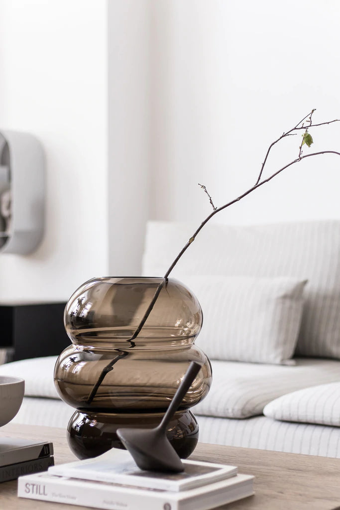 SOFT SHAPE vase røget glas