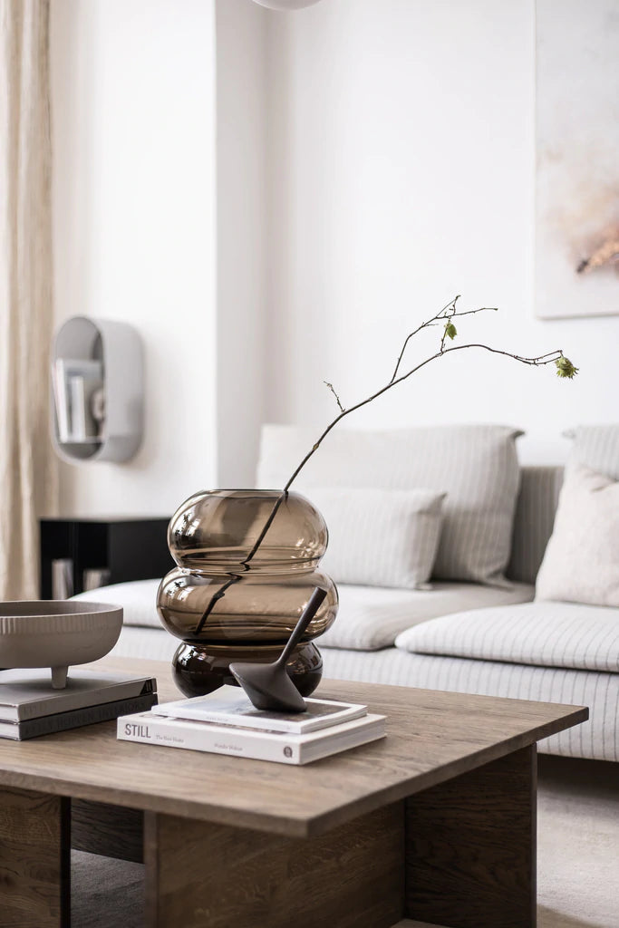 SOFT SHAPE vase røget glas
