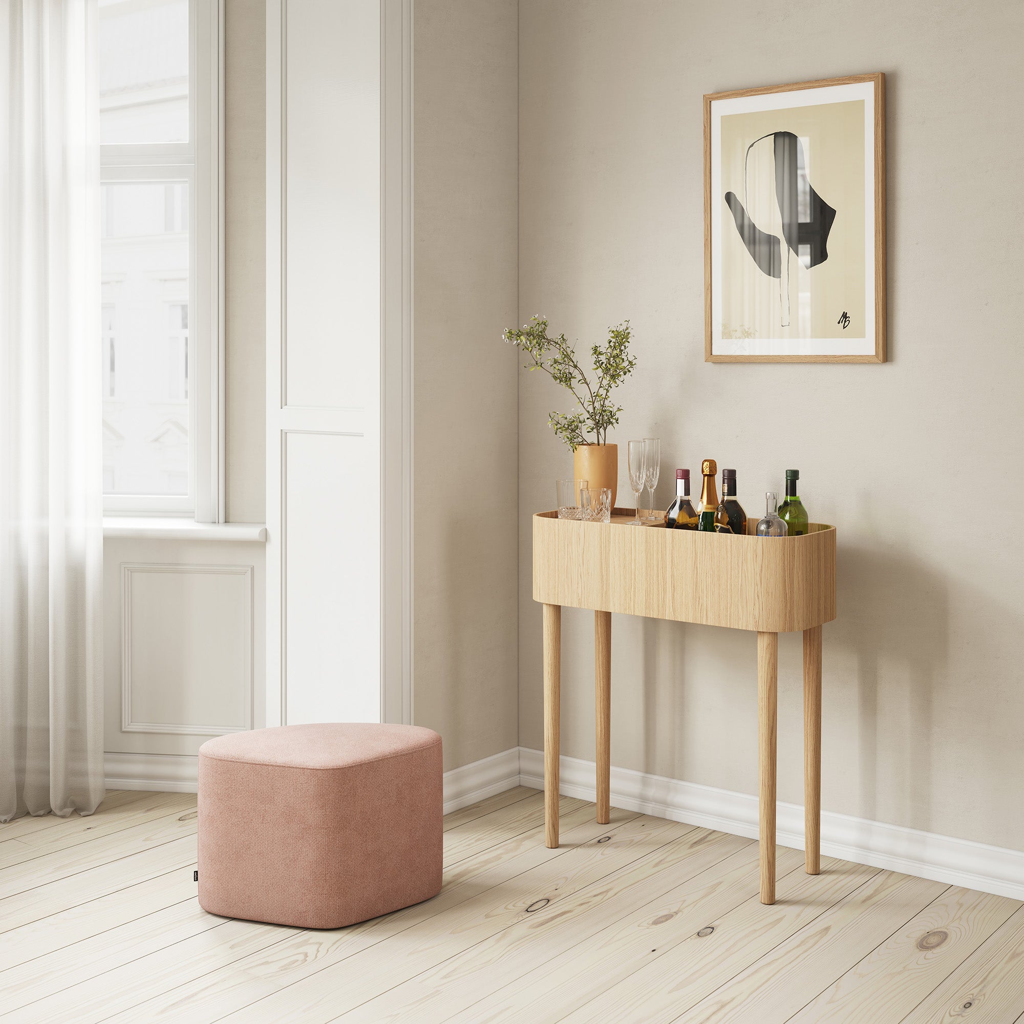 SERENA console table - natural oak