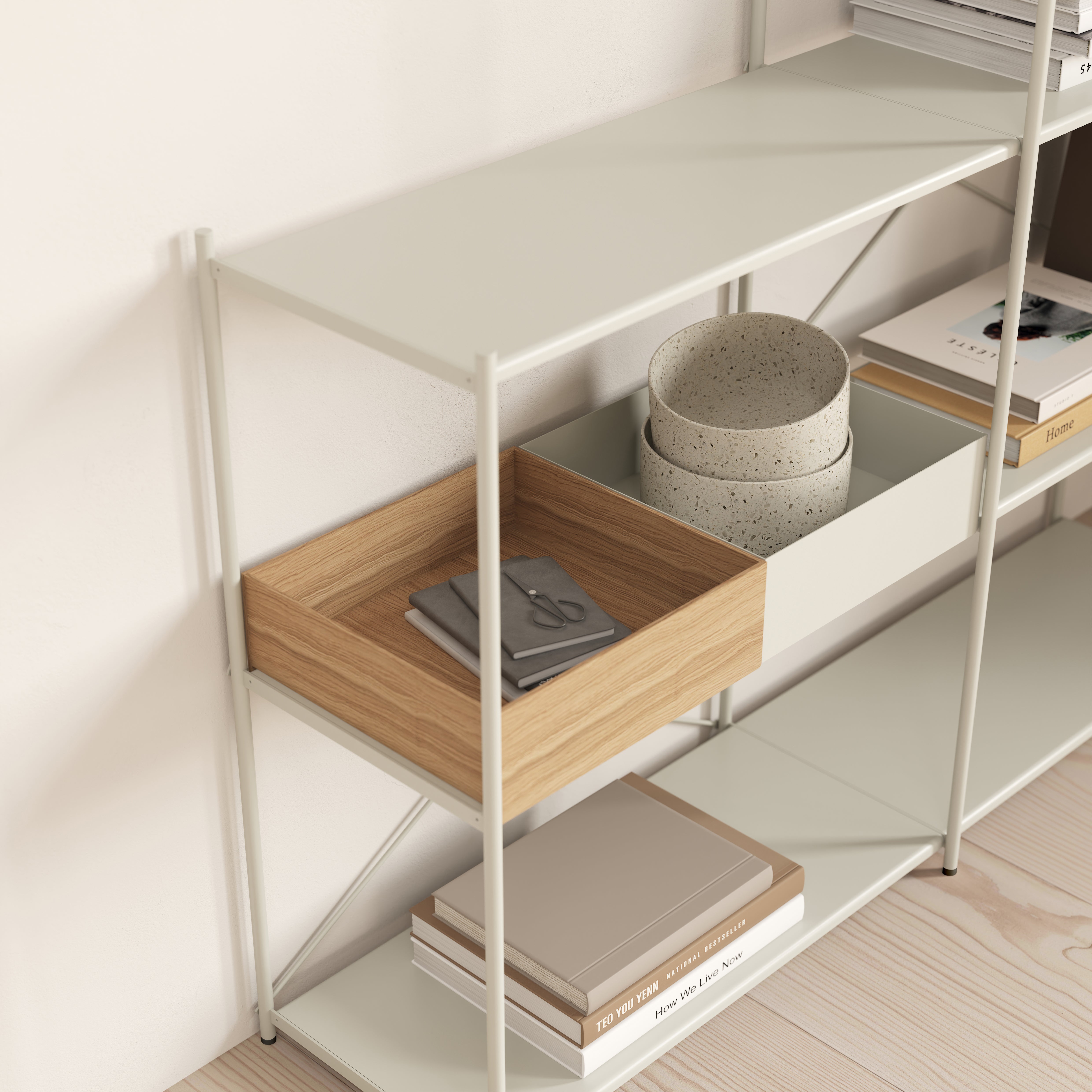 ARTURO reolmodul med 3 hylder - light grey