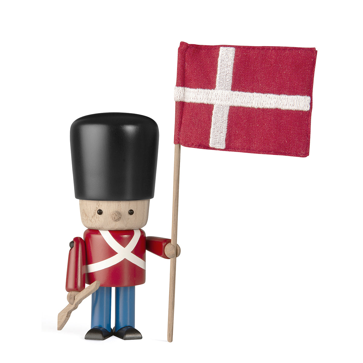 GARDER med flag og gevær - rød gallauniform