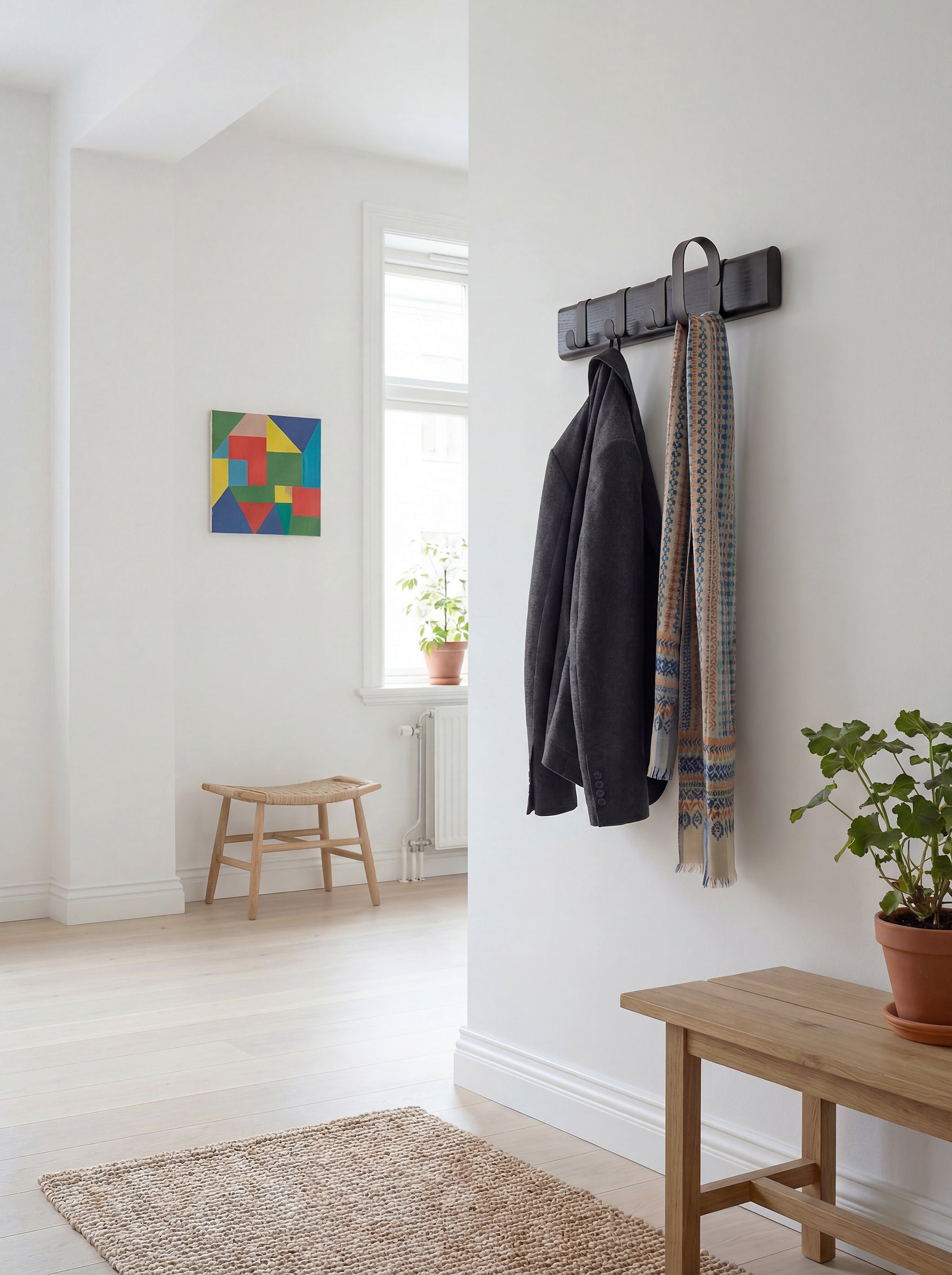FLUKE coat rack black oak - small