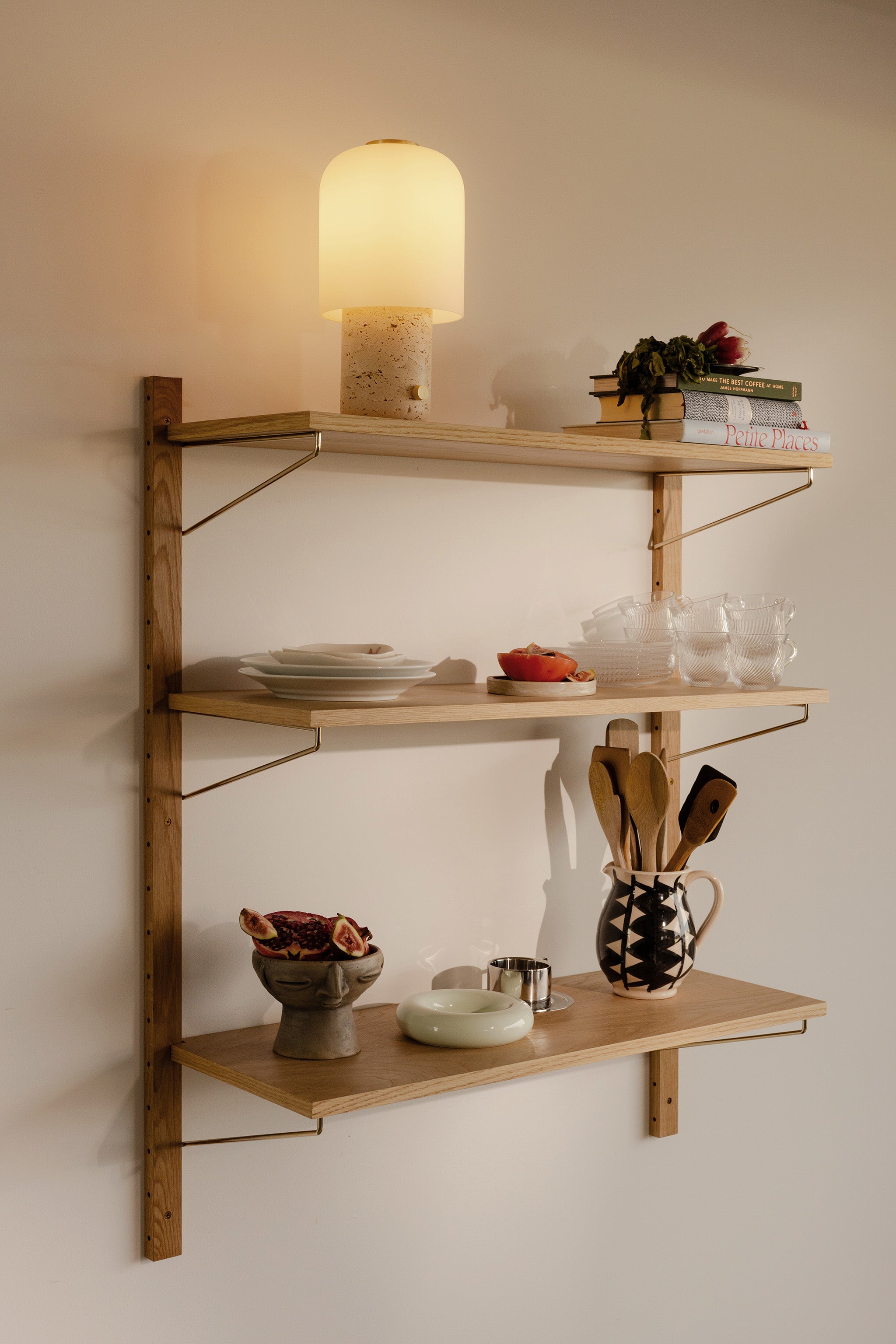 Campata 30cm shelf - natural oak/black