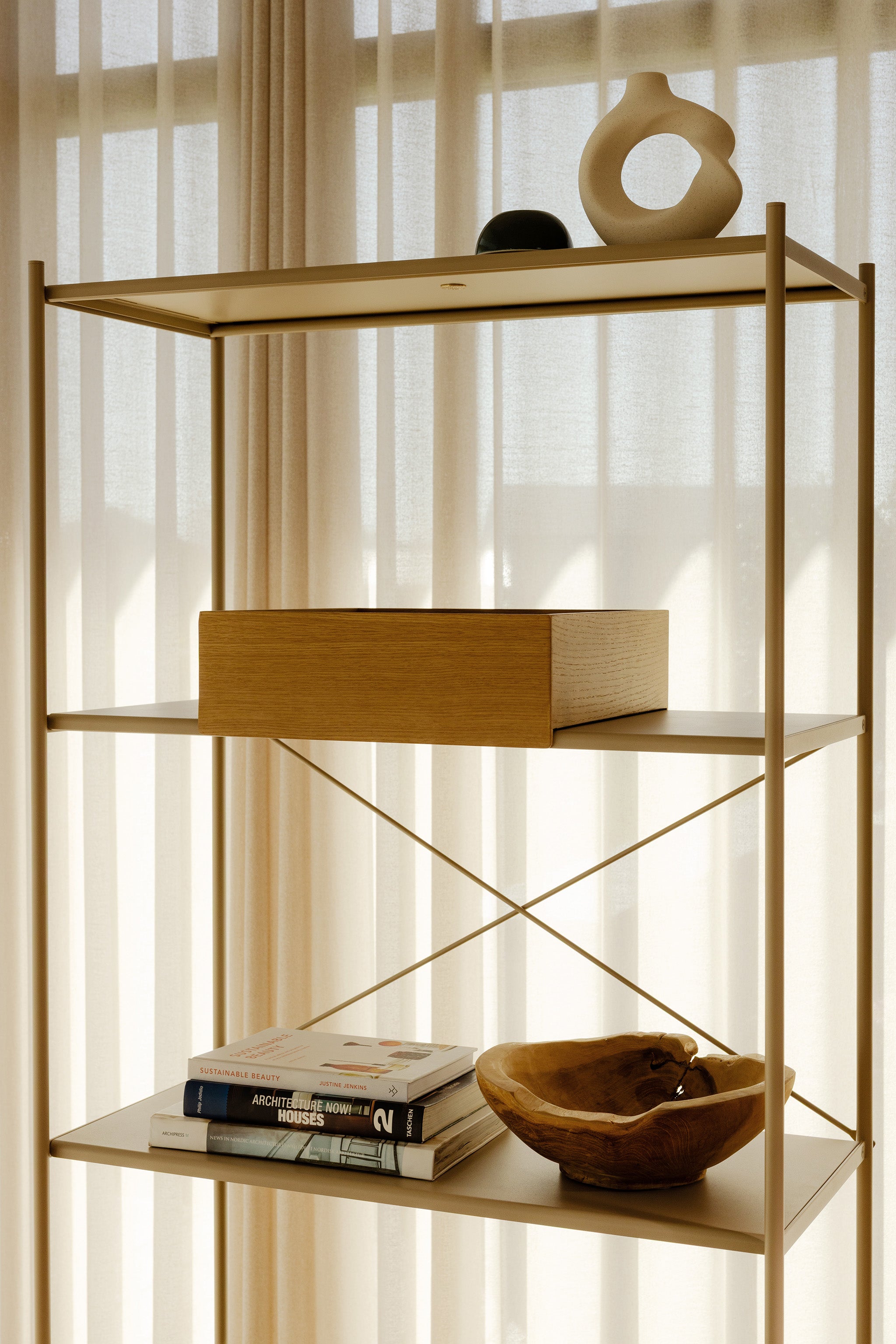 ARTURO reolmodul med 5 hylder - desert sand