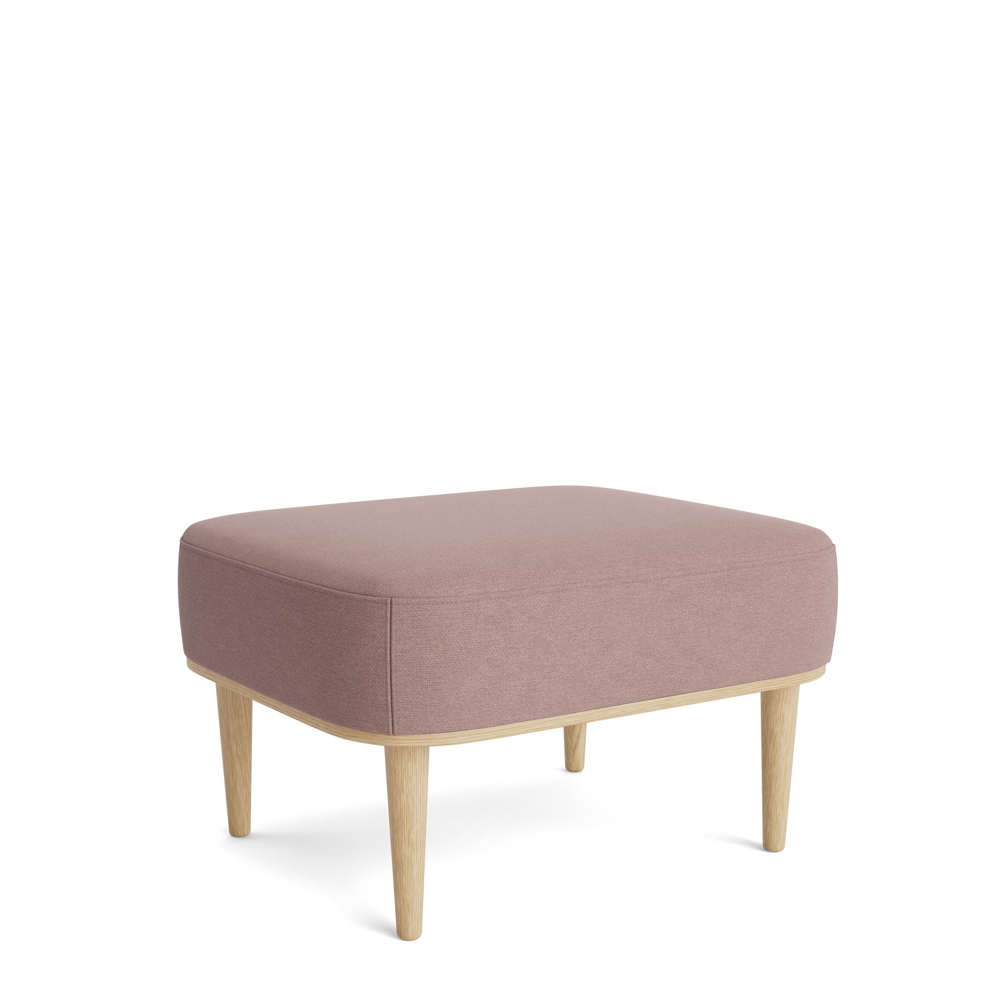 SERENA pouf - natural oak/dusty rose