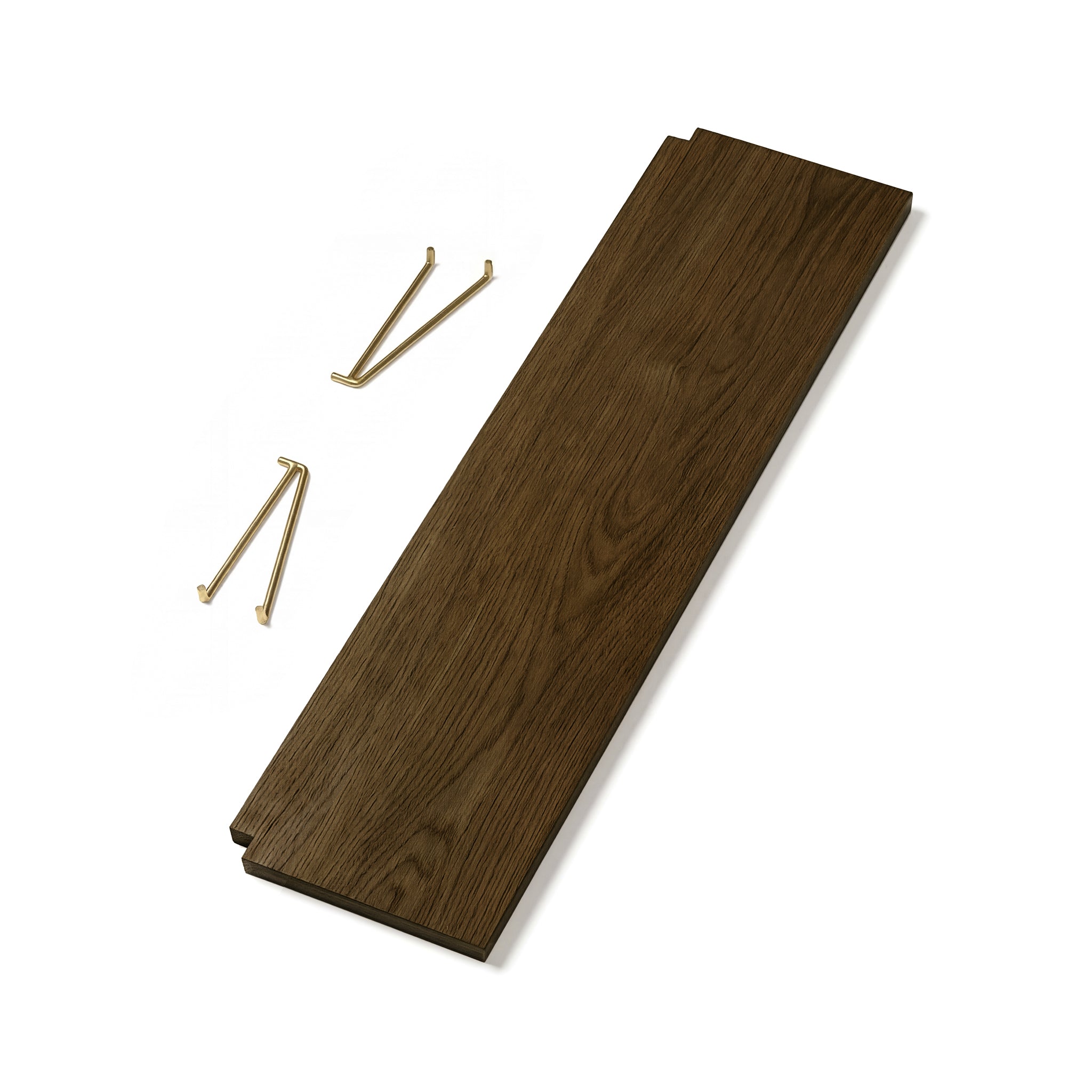 Campata 22cm shelf - dark oak/brass