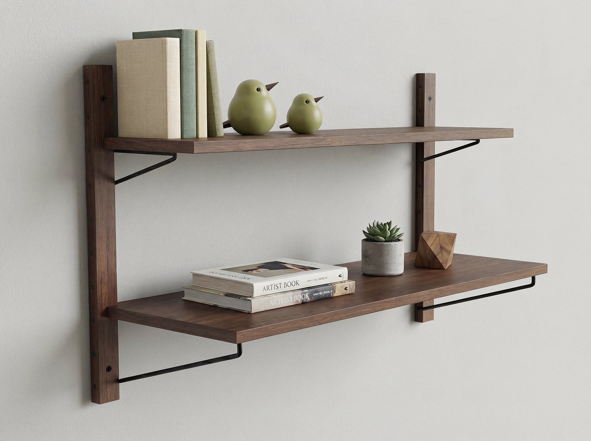 Campata 30cm shelf - dark oak/black