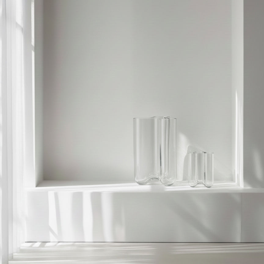 Clover vase large - clear