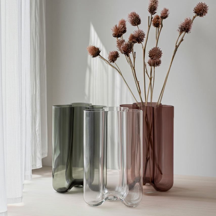 Clover vase large - clear