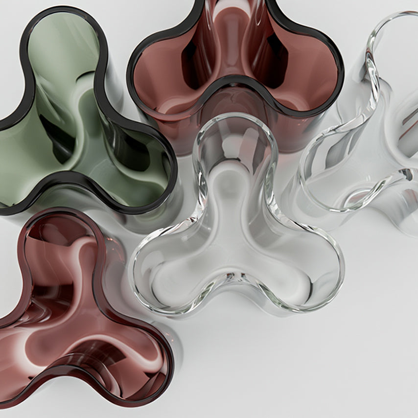 Clover vase small - clear