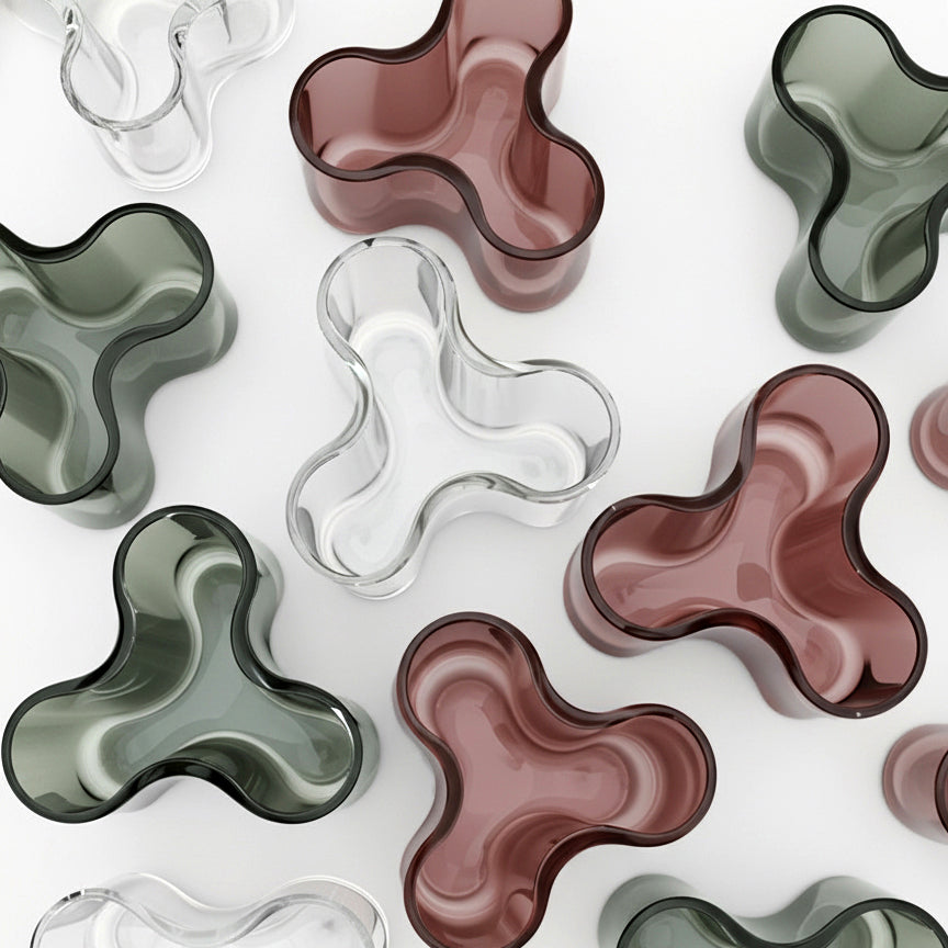 Clover vase small - clear