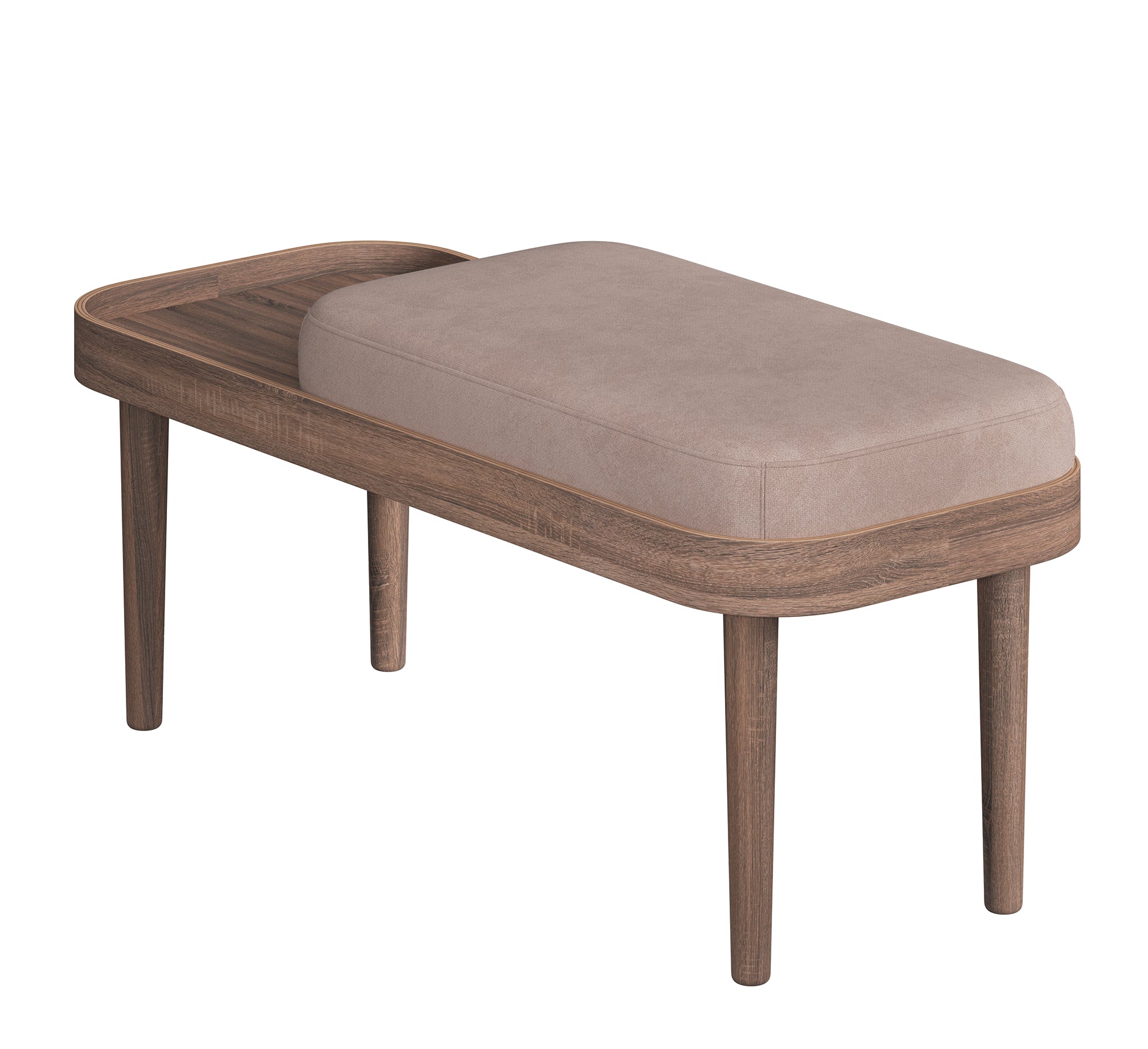 SERENA bench - dark oak/dusty rose