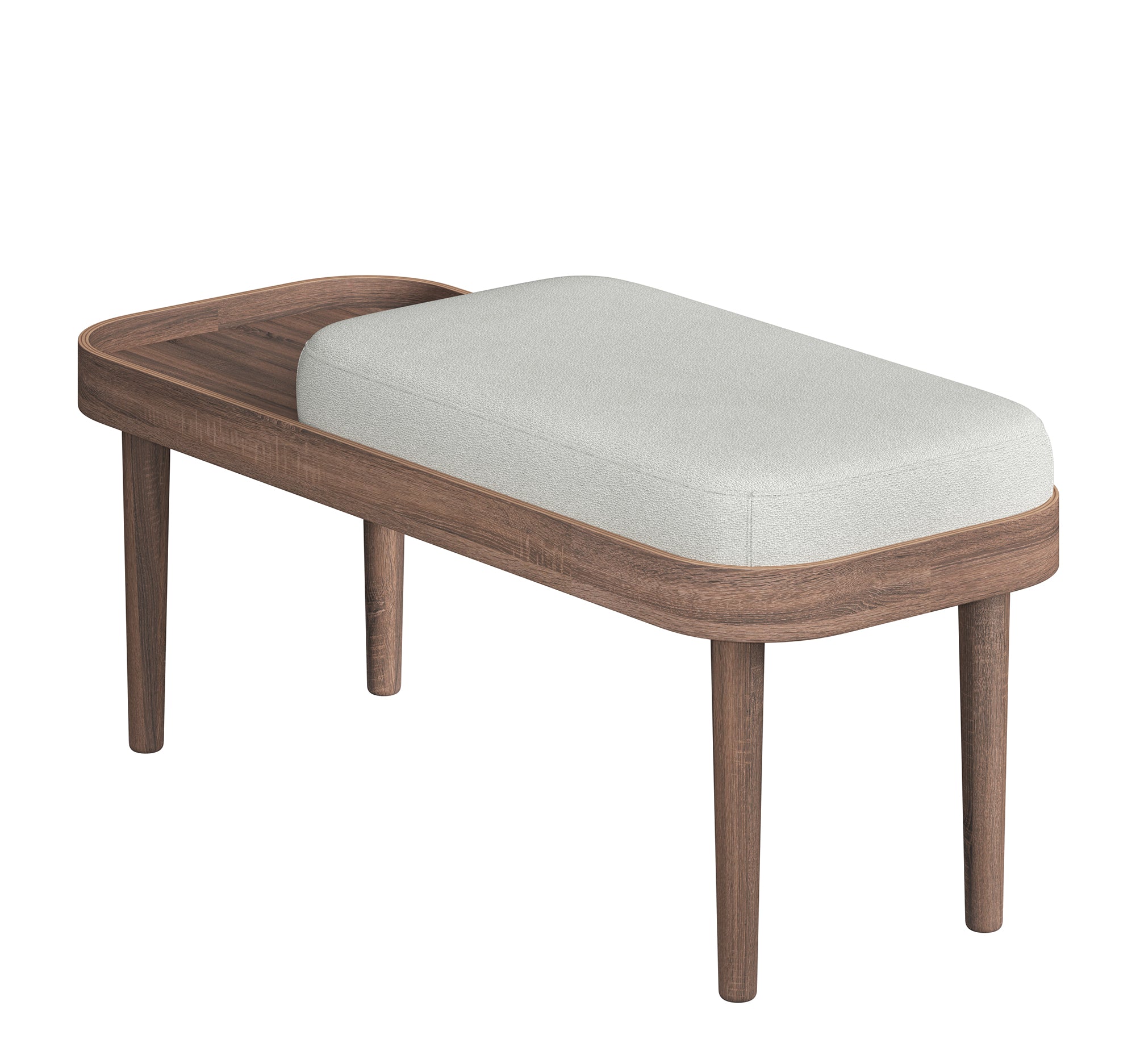 SERENA bench - dark oak/silver grey