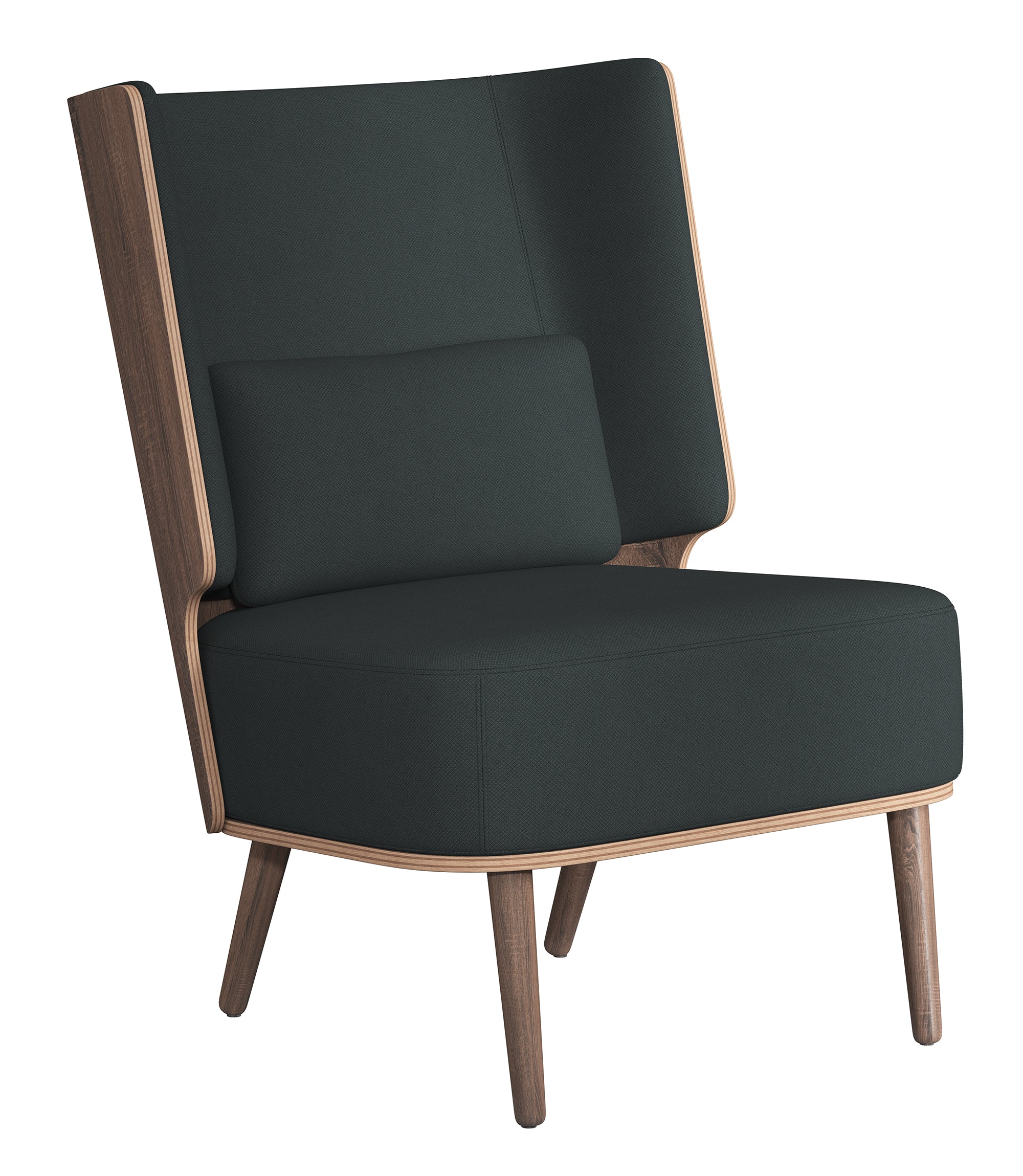 SERENA lounge chair - dark oak/phantom grey